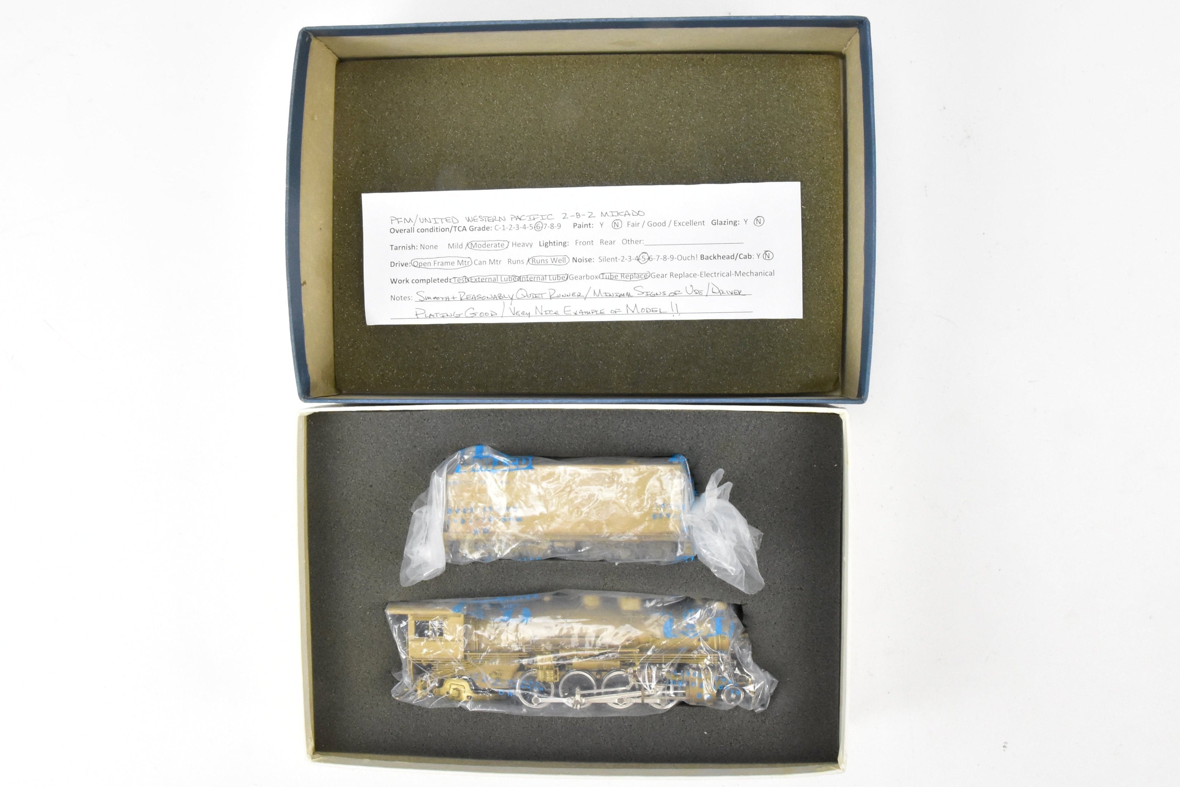 HO Scale Brass PFM United Western Pacific MK - 60 2 - 8 - 2 Mikado Locomotive Model
