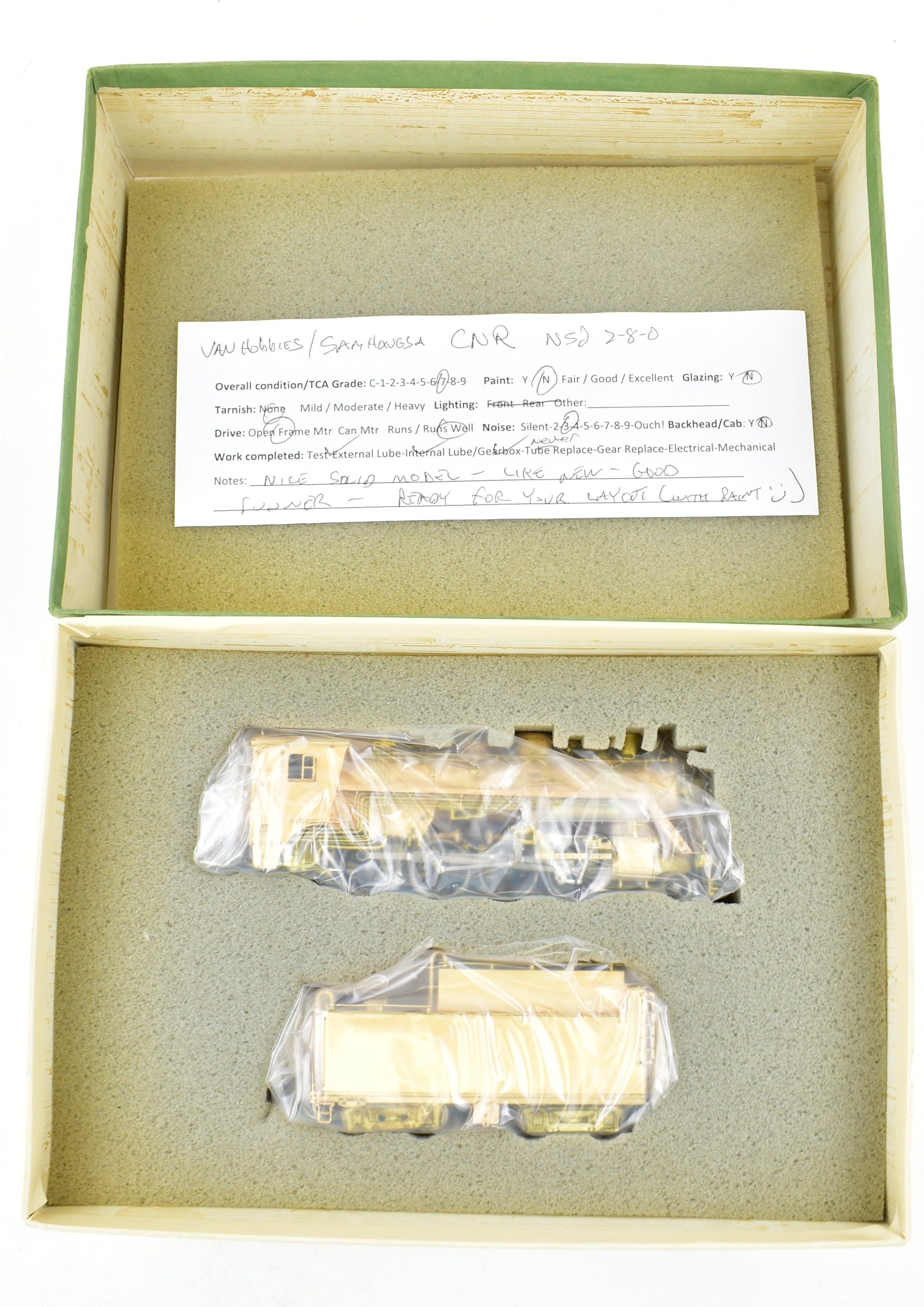 HO Scale Brass Model Train - Van Hobbies CNR Canadian National Railway N5d 2-8-0 Consolidation Locomotive