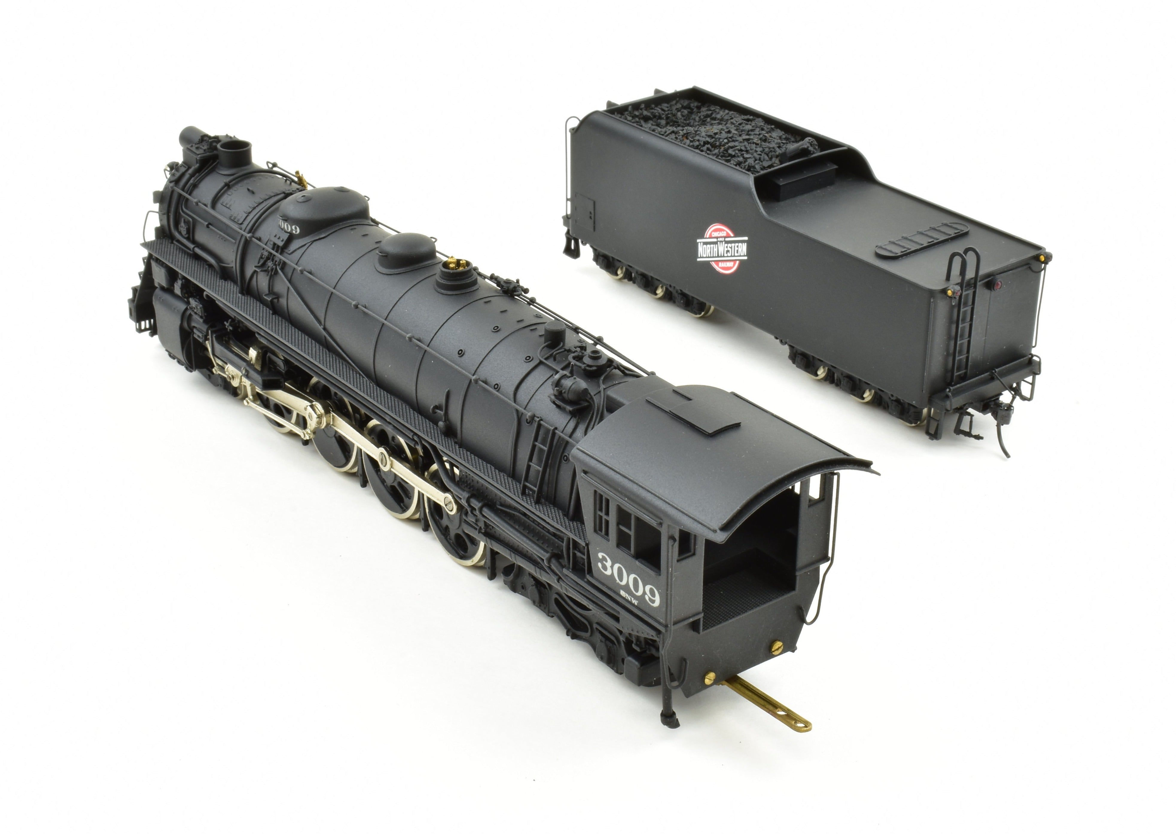 HO Scale Brass Model Train - PFM Fujiyama - Chicago & North Western Class H 4 - 8 - 4 Locomotive with 1966 Run Custom Painting