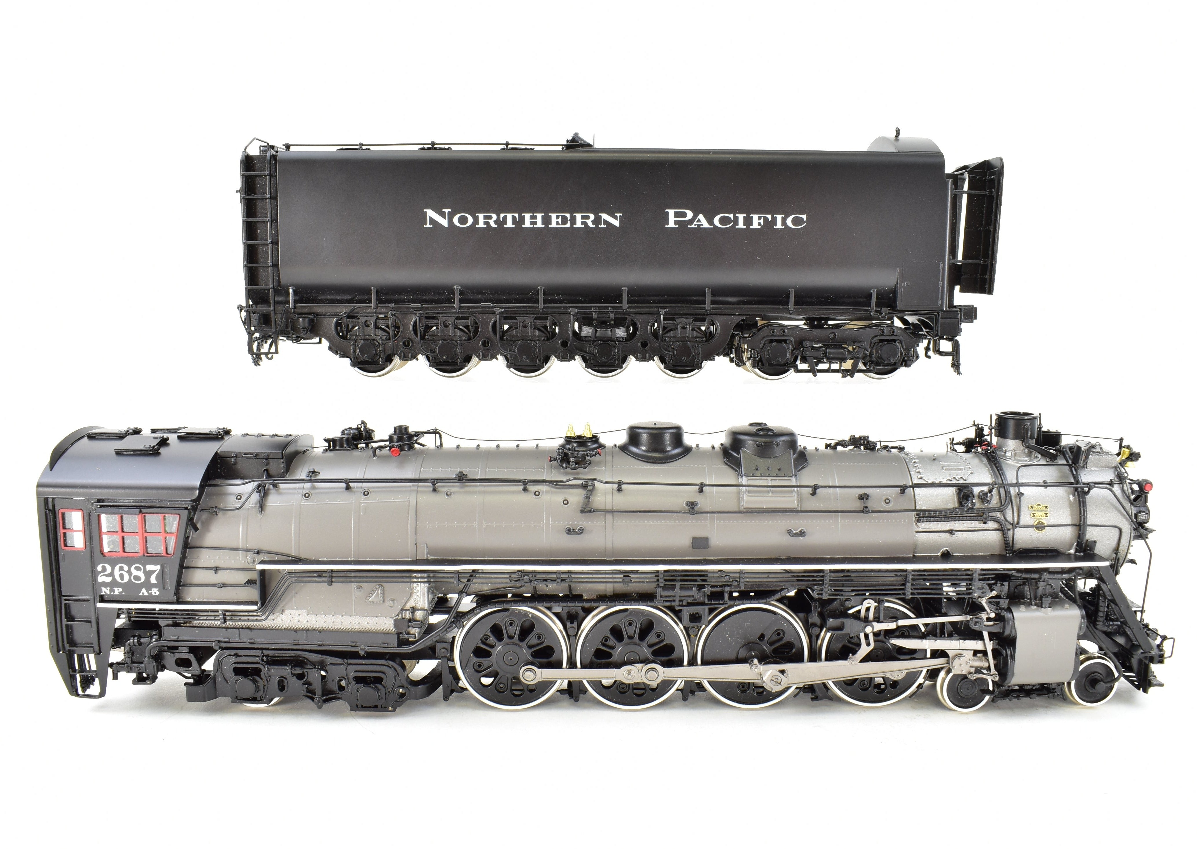 HO Scale Brass Model Train - Precision Scale Co. NP (Northern Pacific) A-5 4-8-4 Northern FP Locomotive No. 2687