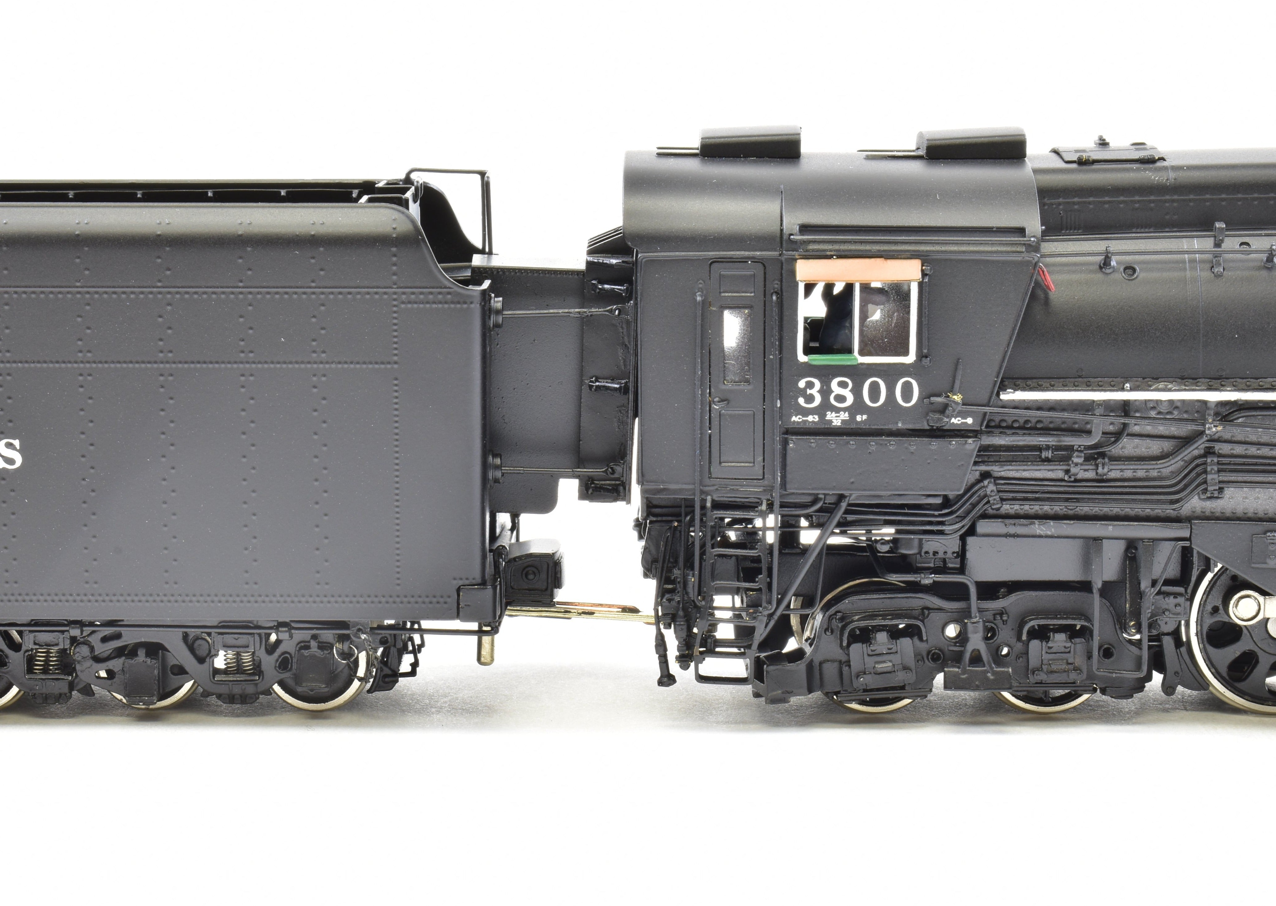 HO Scale Brass Model Train CON Key Imports SP - Southern Pacific Class AC - 9 2 - 8 - 8 - 4 Coal - Fired Passenger Locomotive #3800