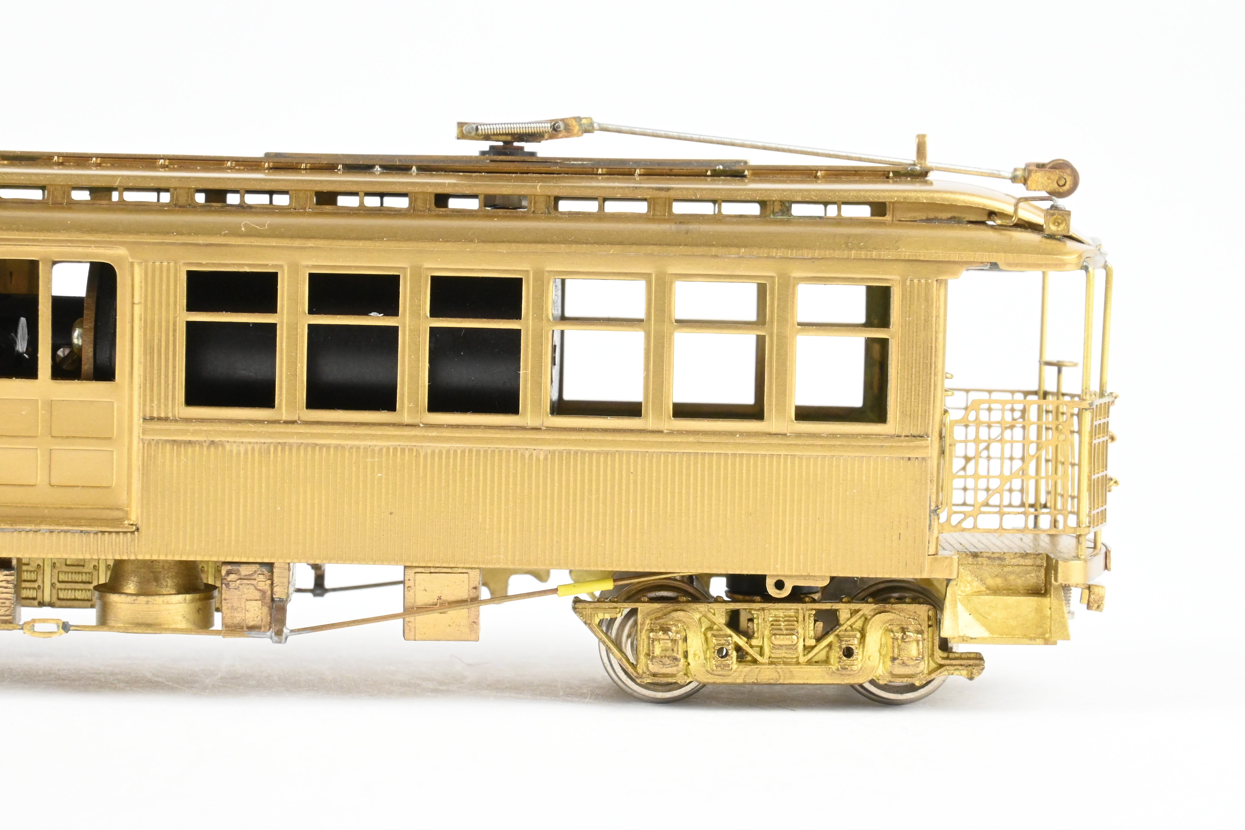 High - Quality HO Scale Brass Model Train Set by WP Car Corp. - Brooklyn Rapid Transit/Brooklyn Union Elevated 1200 Equipped with Trolley Poles