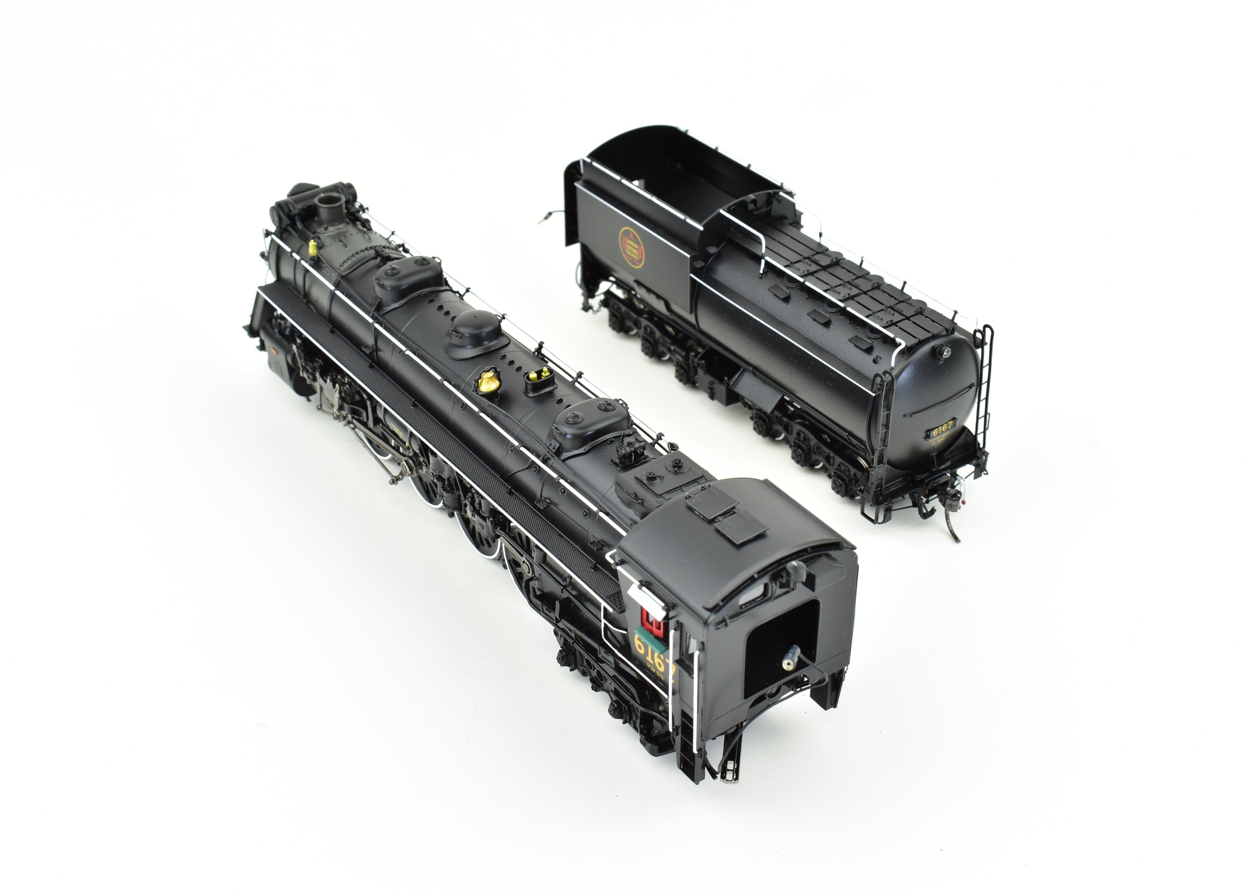 HO Scale Brass Model Train - Division Point (DVP) Canadian National Railway Class U - 2 - e 4 - 8 - 4 Steam Locomotive FP #6167