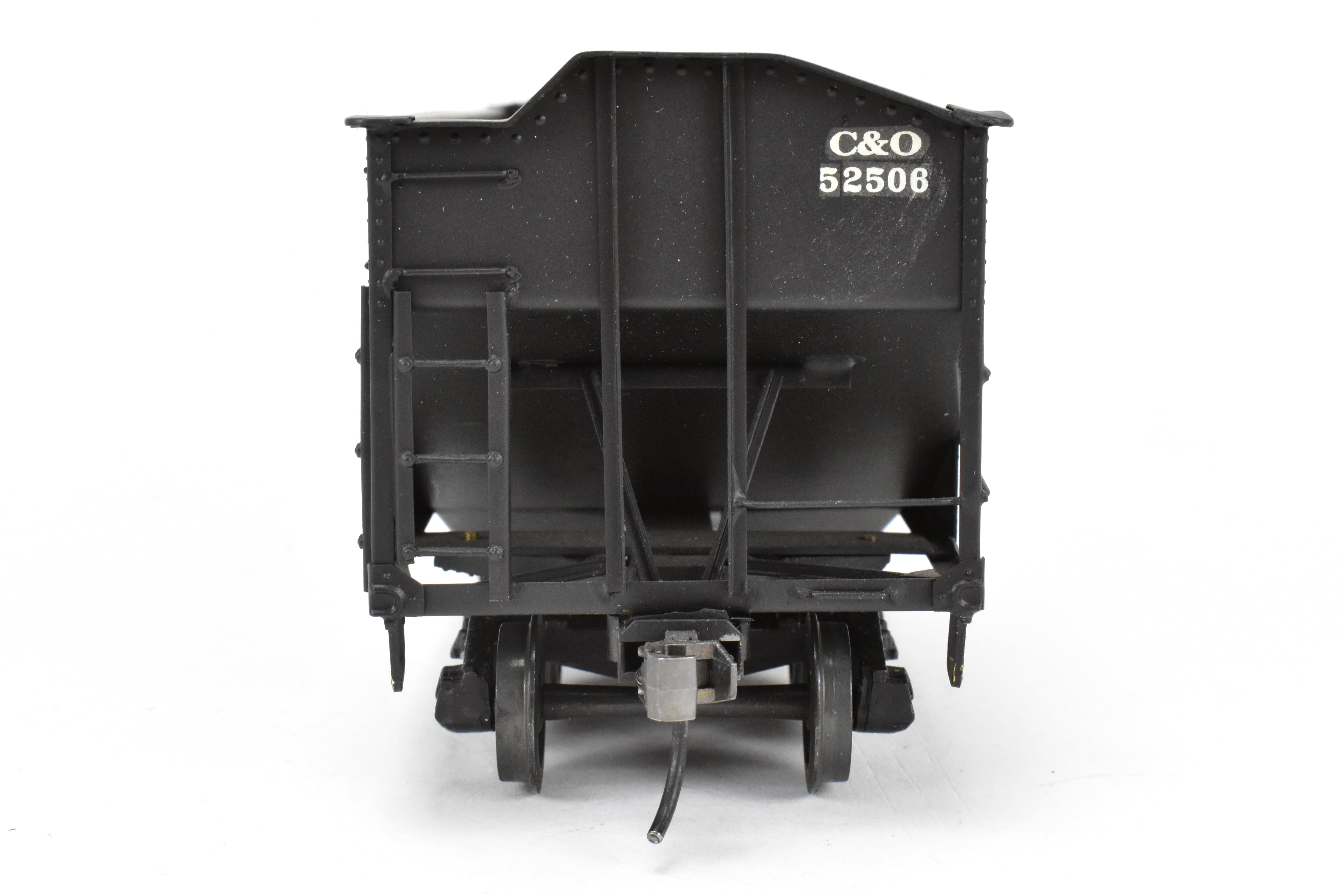 O Scale Model Train - Brass US Hobbies C&O (Chesapeake & Ohio) Offset Side Twin Hopper with Peaked Ends, CP No. 52506