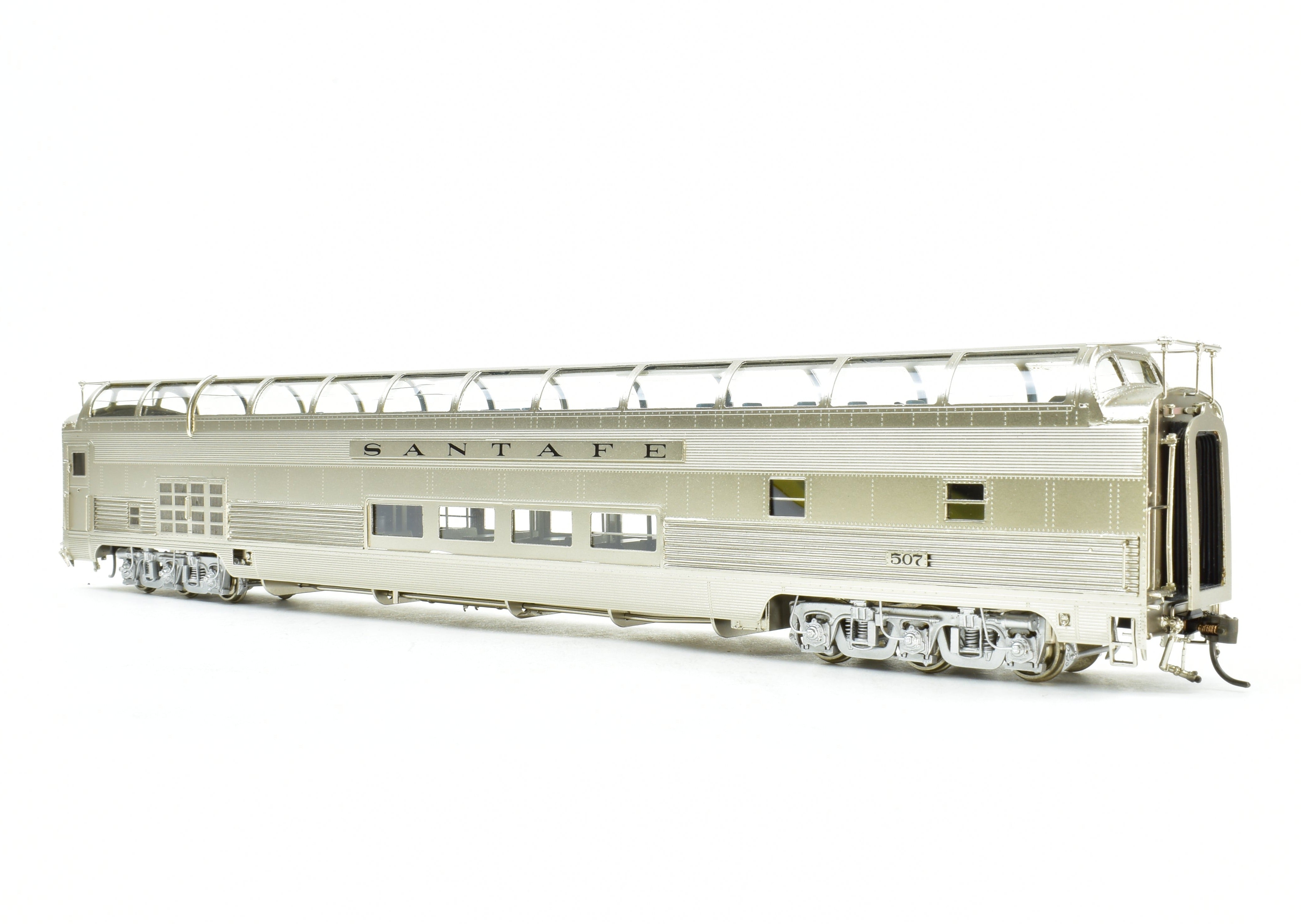 HO Scale Brass Precision Scale Co. ATSF - Santa Fe Dome Lounge Model Train Car Factory Painted #507