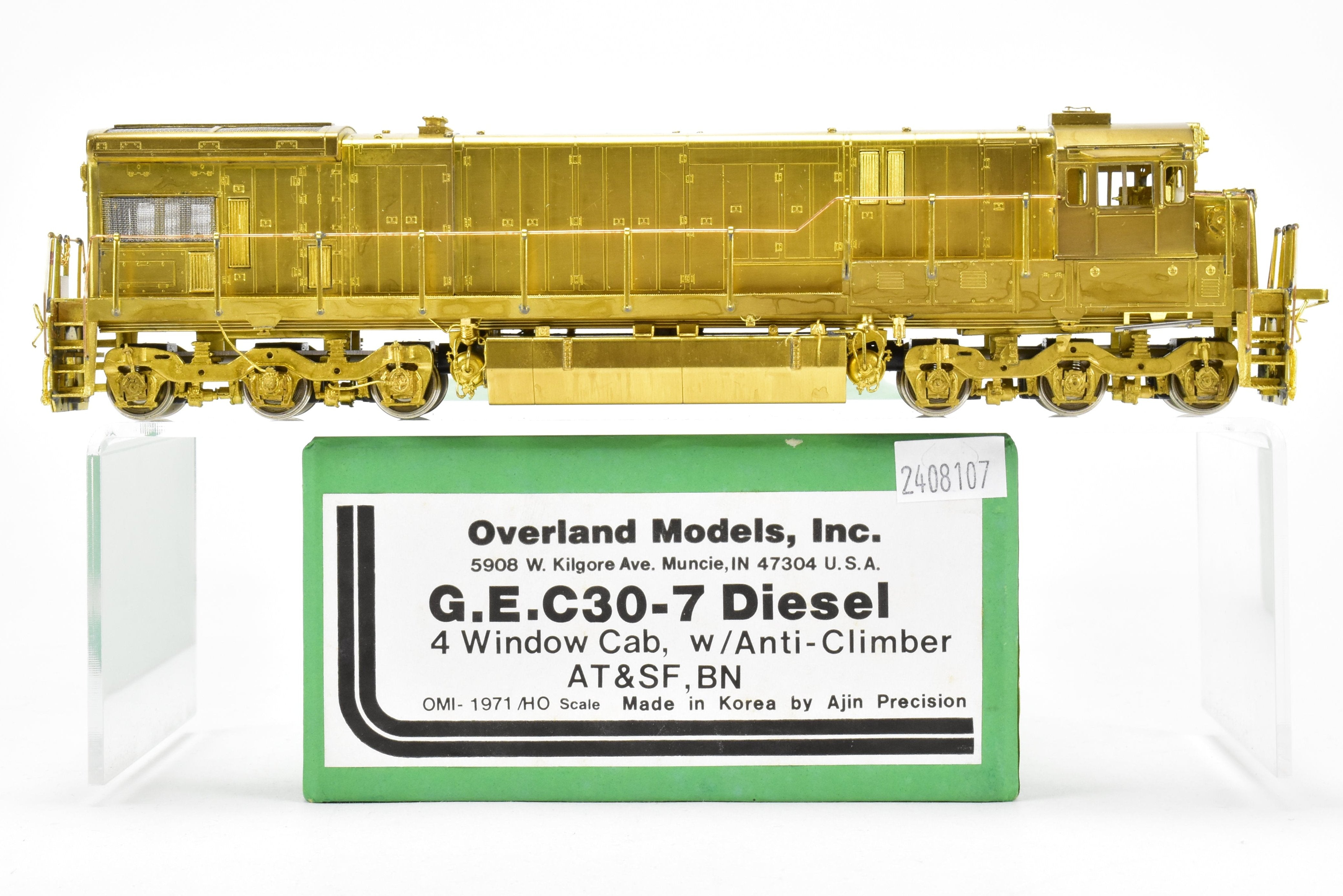 HO Brass OMI GE C30 - 7 Four - Window Cab Locomotive by Overland Models for BN/ATSF