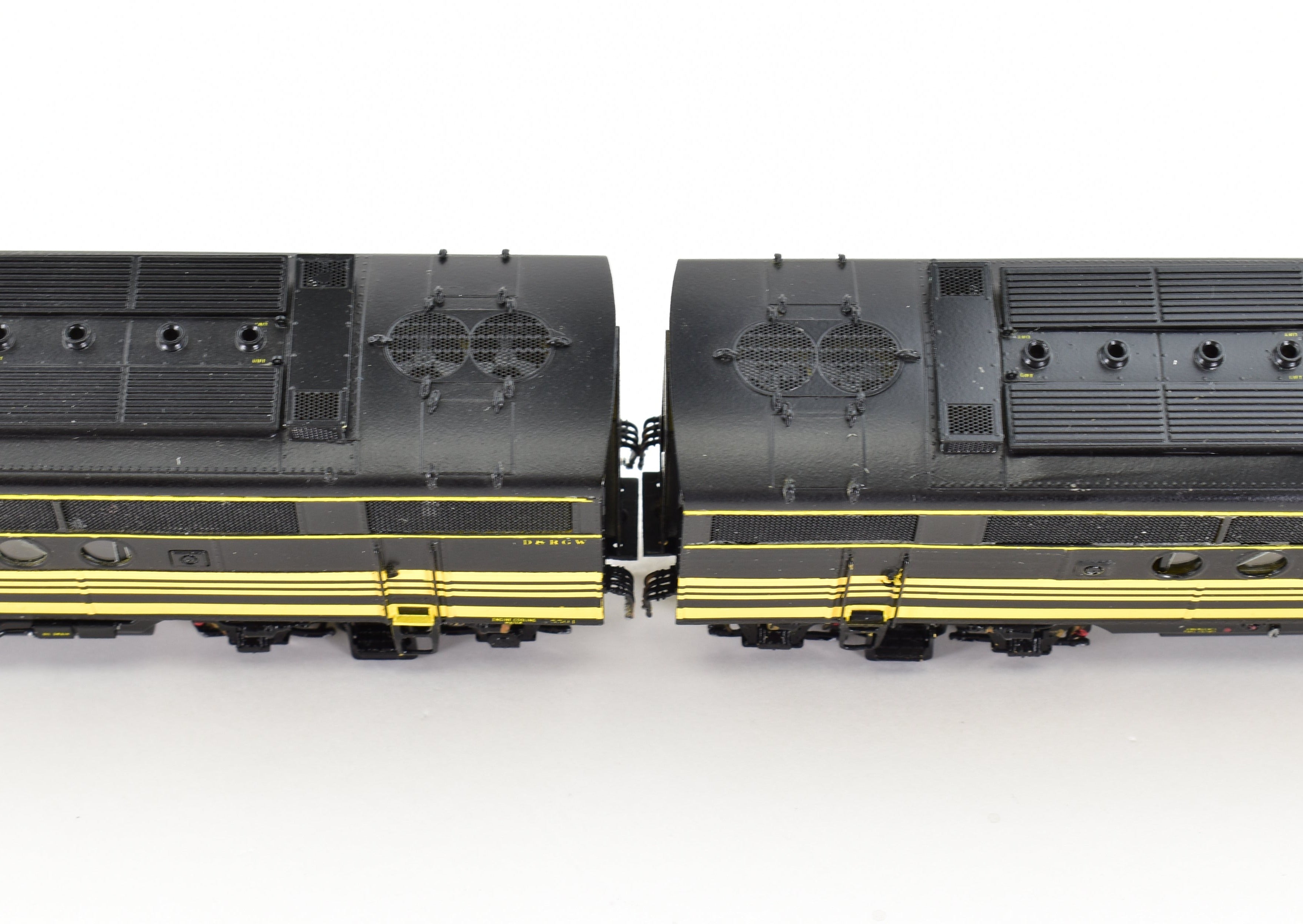 HO Scale Brass Model Train Set by Overland Models Inc. (OMI) - Custom Painted Denver & Rio Grande Western (D&RGW) EMD FT - A and FT - B Locomotive Set