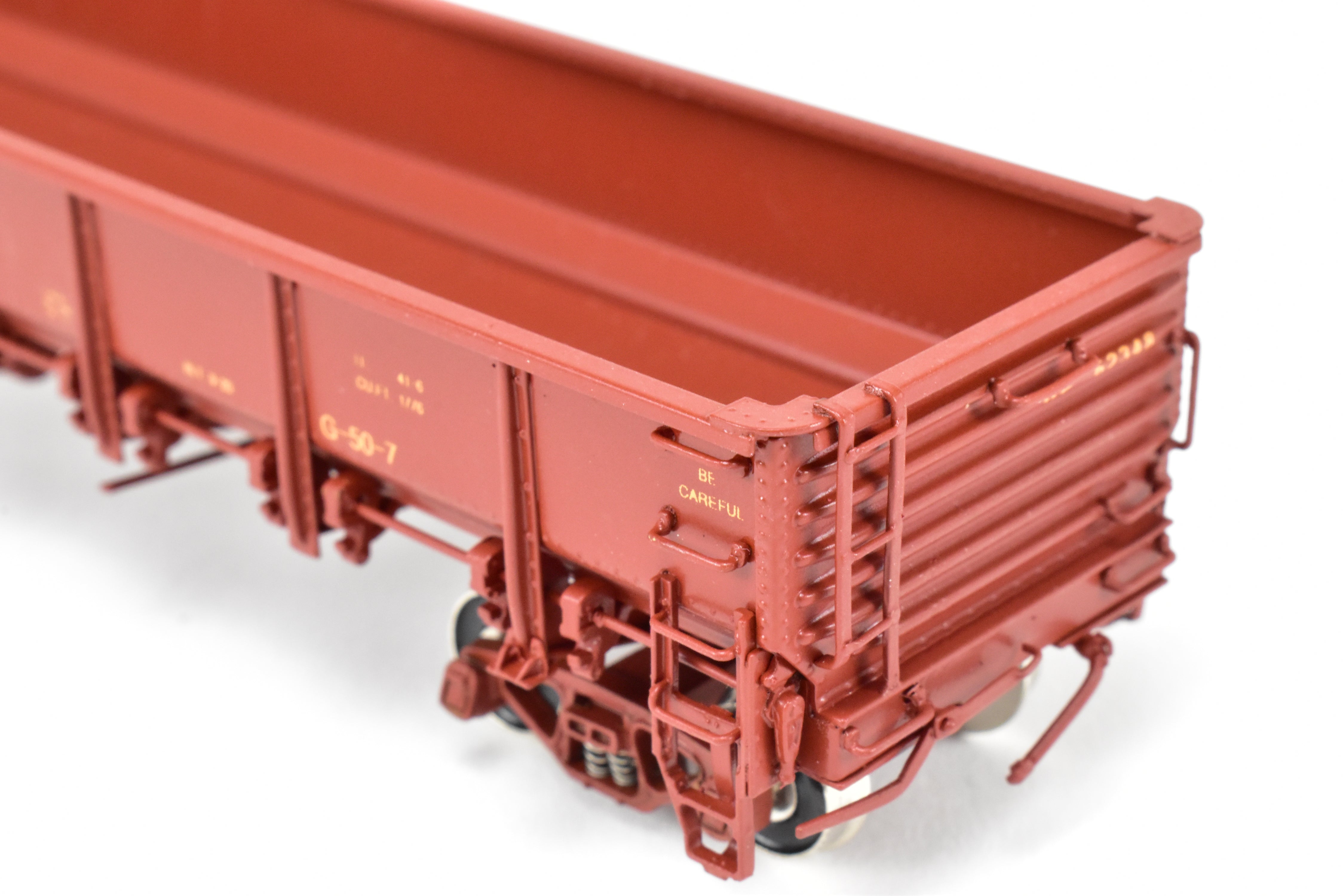 HO Scale Brass Challenger Imports Union Pacific Class G50 - 7 Drop Bottom Gondola Model, Version 2 with Rivet Side Sheets, Factory - Painted and Numbered FP #62348