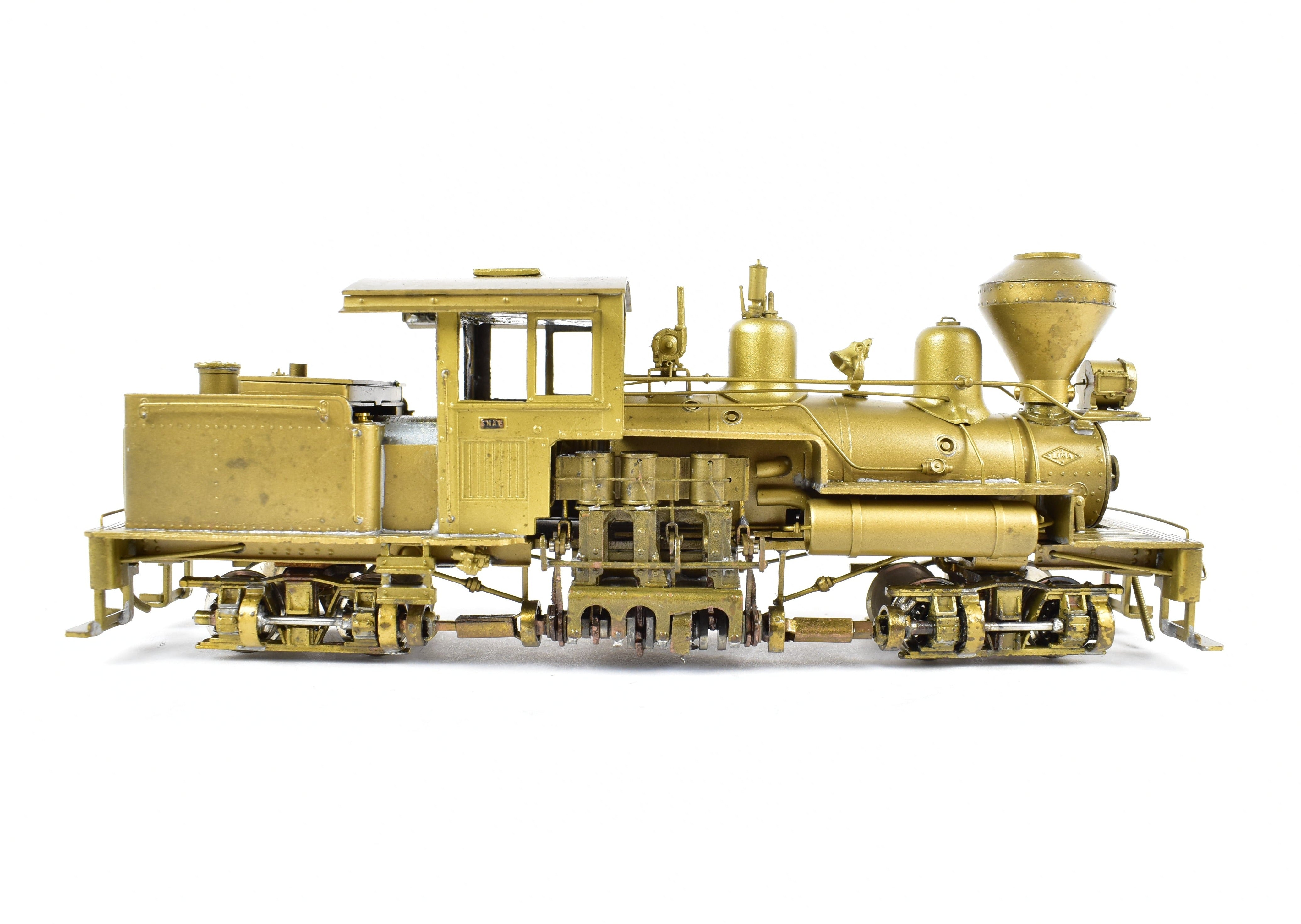 HOn3 Scale Brass Model Train - Pacific Fast Mail (PFM) - United Cowichan Railroad 25 - ton Shay Locomotive