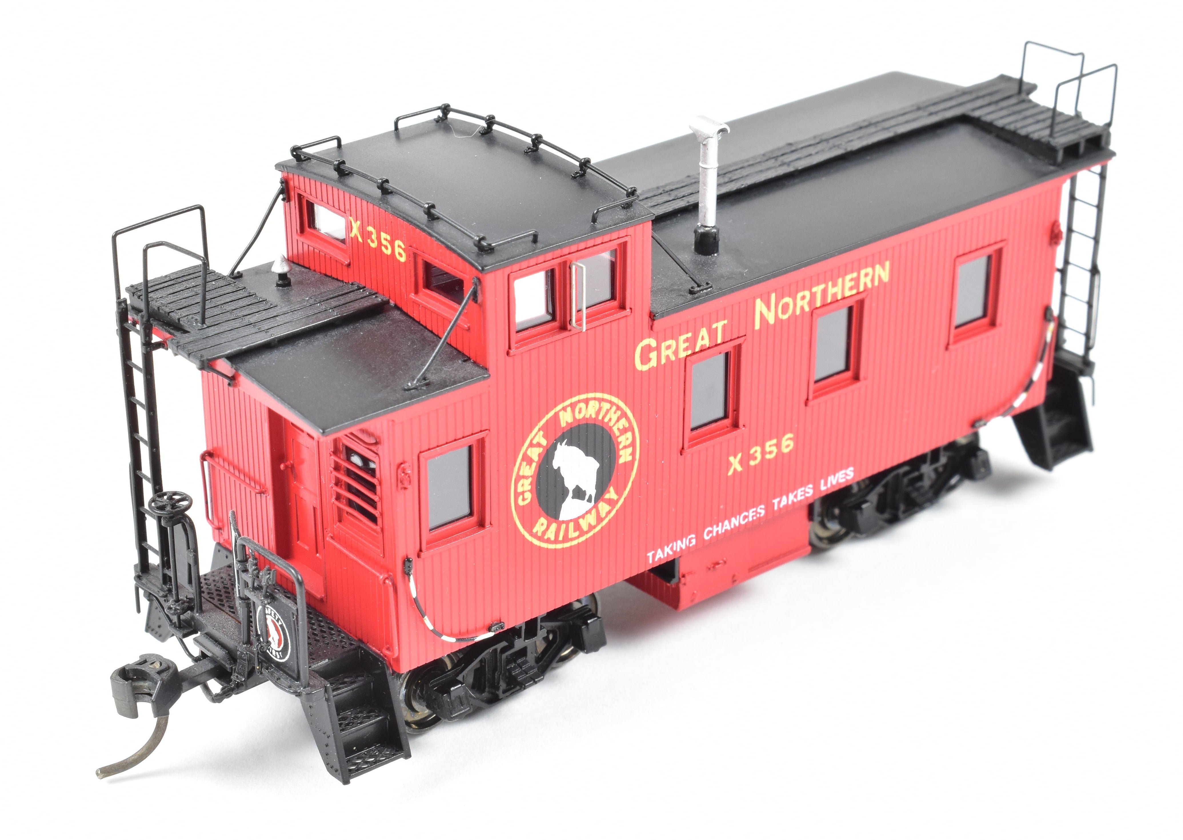 HO Scale Brass Challenger Imports Great Northern 25' Wood Caboose, Later Version X356