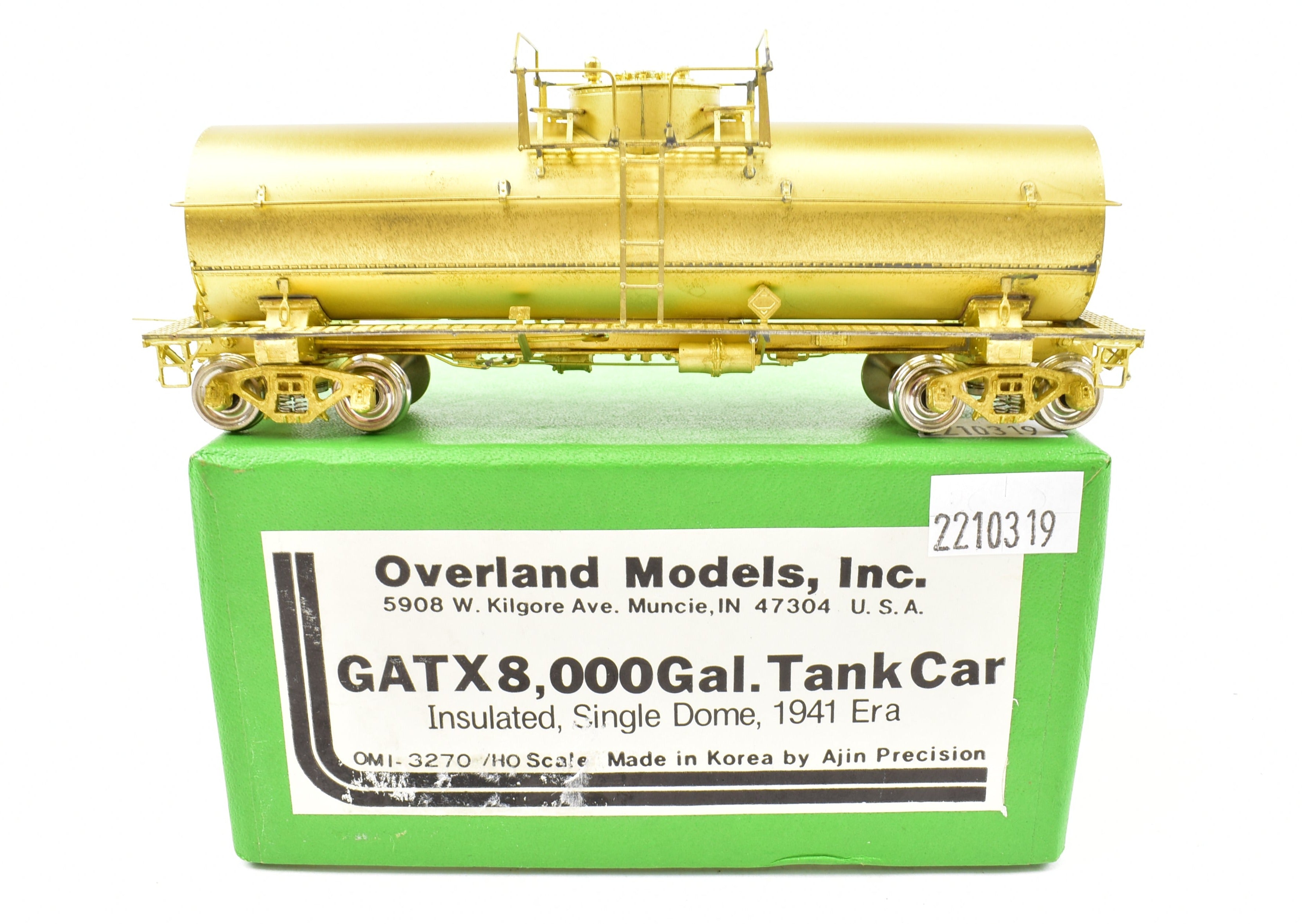 1992 HO Brass OMI 8,000 Gallon Insulated Single Dome Tank Car by Overland