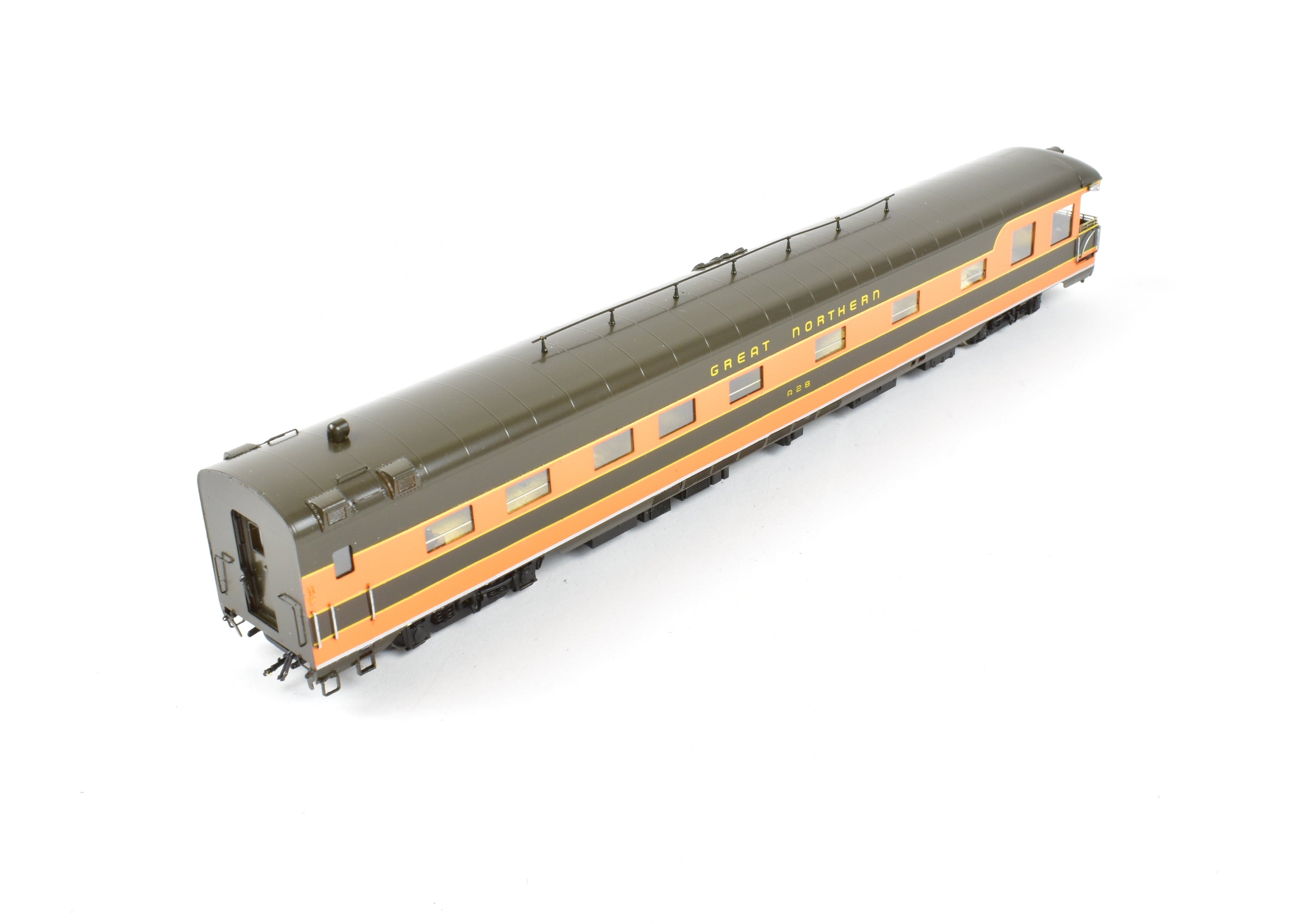 HO Scale Brass W&R Enterprises Great Northern Business Car A28 Custom Painted for Empire Builder Model Train Car