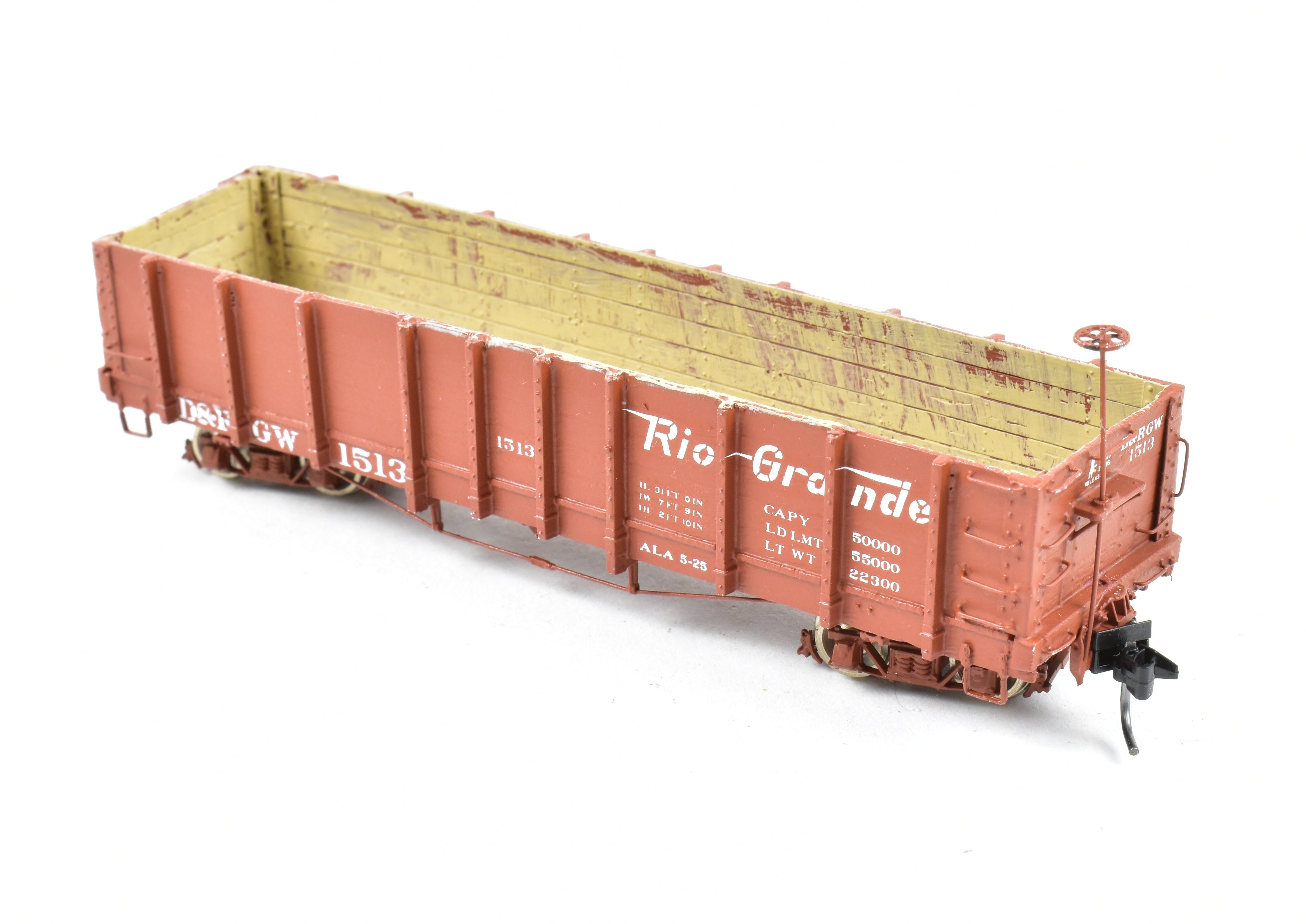 HOn3 Scale Custom - Built Denver & Rio Grande Western (D&RGW) Gondola Model of Leadville Supply Company from the 1940s, #1513