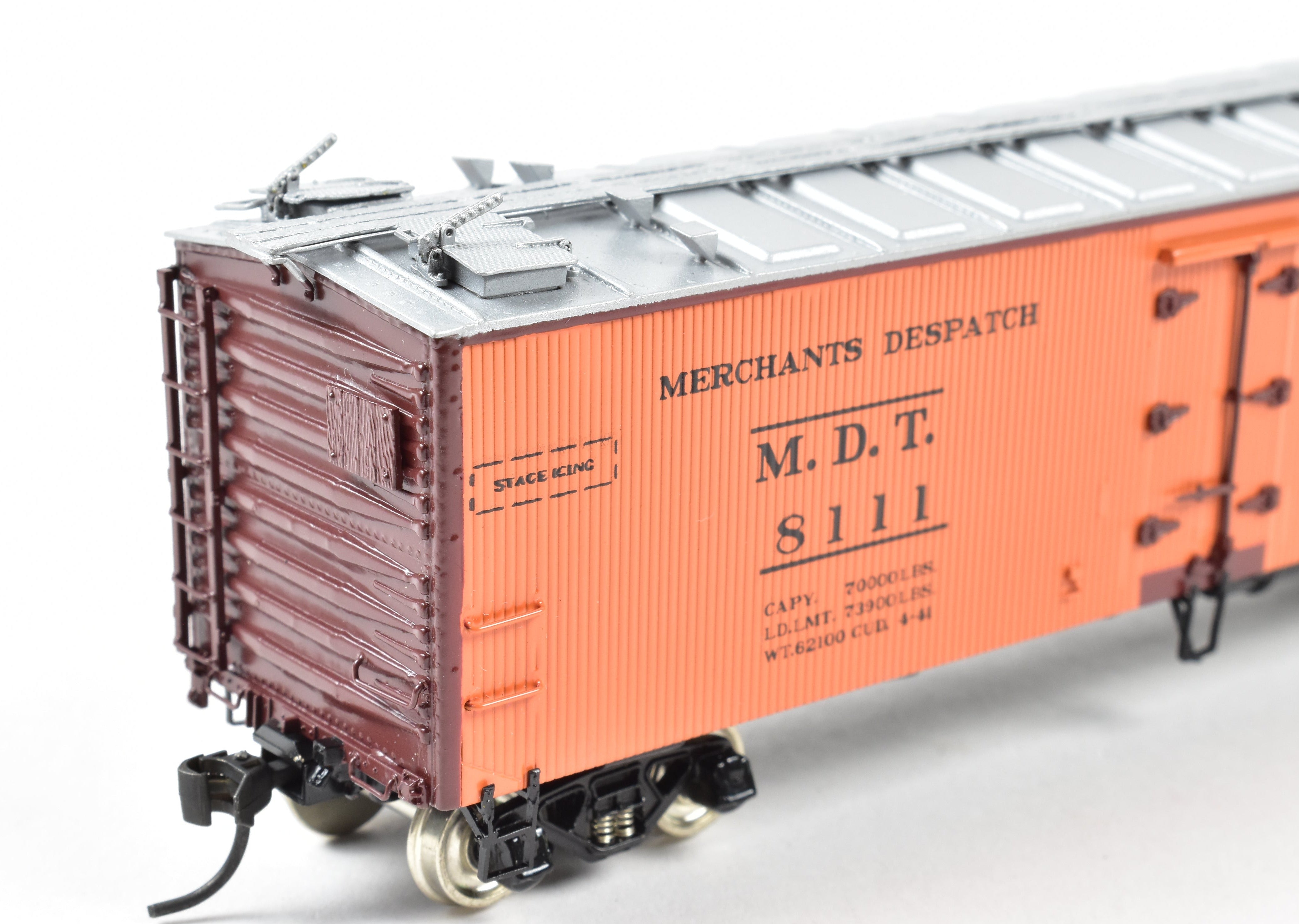 HO Scale Brass Merchants Despatch Composite Refrigerator Car Model by Overland Models, Inc. (OMI) with Various Road Designs and Part Number OMI - 3249.1