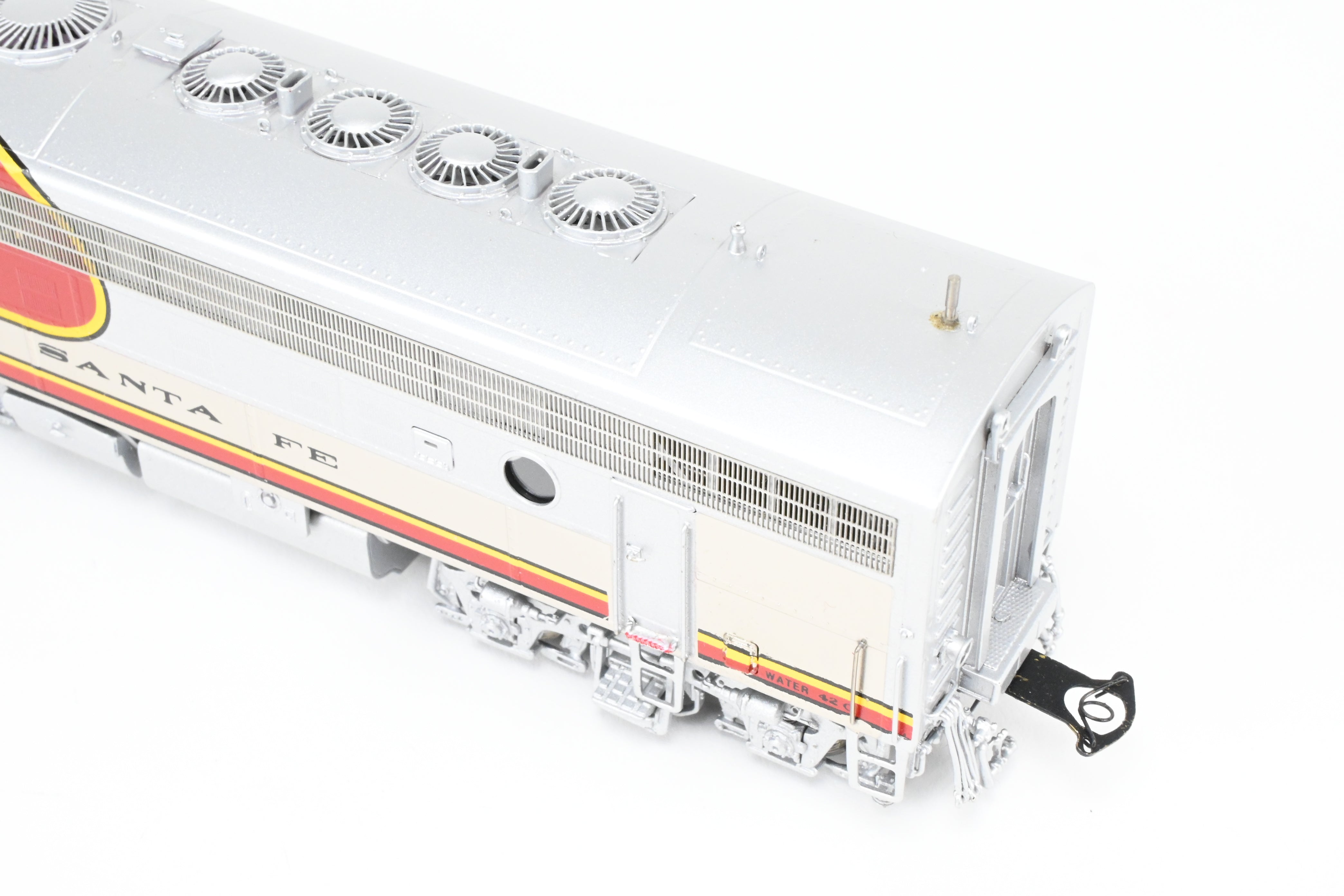 HO Scale Brass Model Train Set - Overland Models Inc. ATSF - Santa Fe EMD F7 A - B - B - A Set #1 (1950's Era FP) with Cars #42L, 42A, 42B, 42C