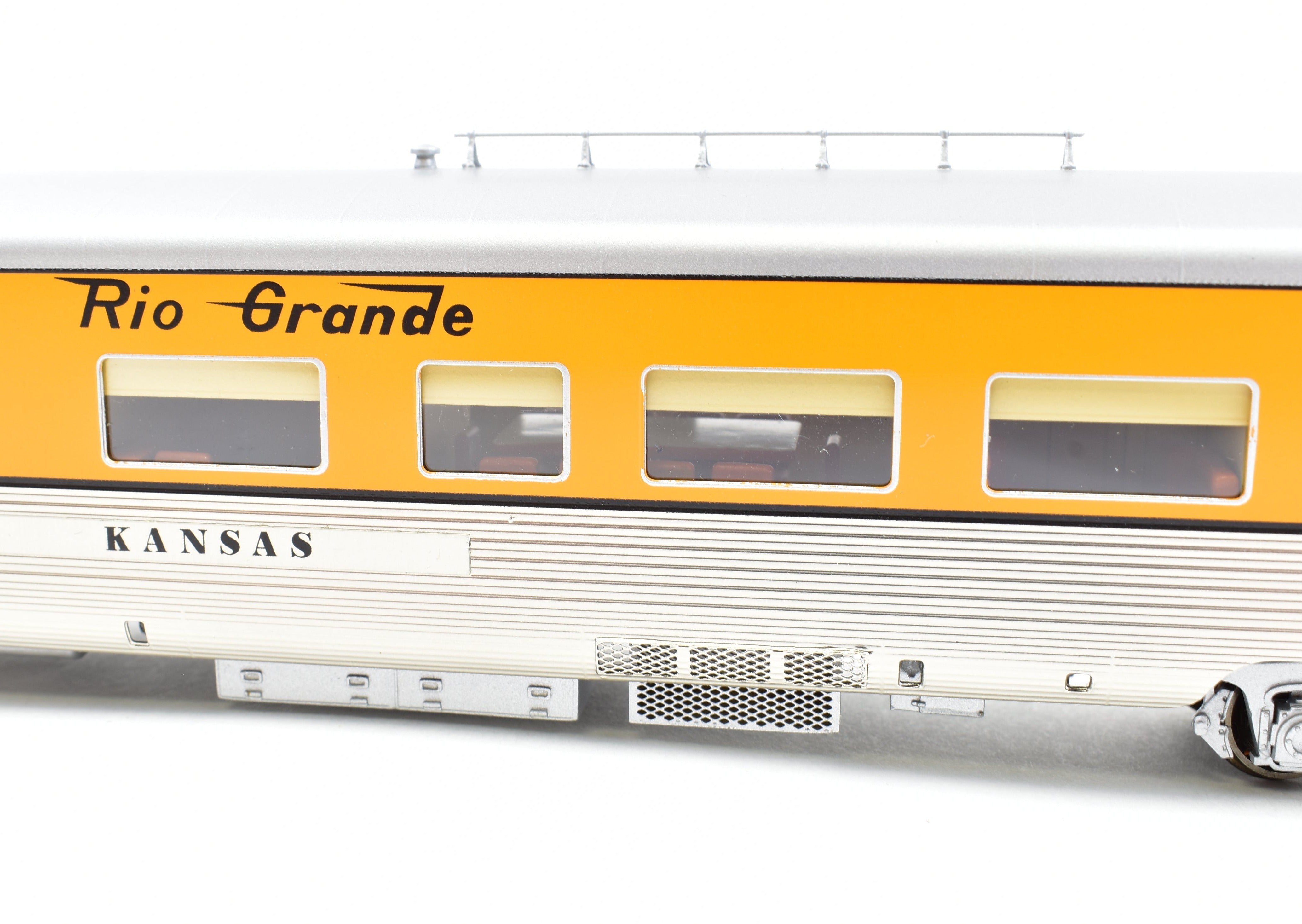 HO Scale Brass Division Point (D&RGW - Denver & Rio Grande Western) Lightweight Business Car with Kansas Factory Paint, Ideal for Model Train Enthusiasts