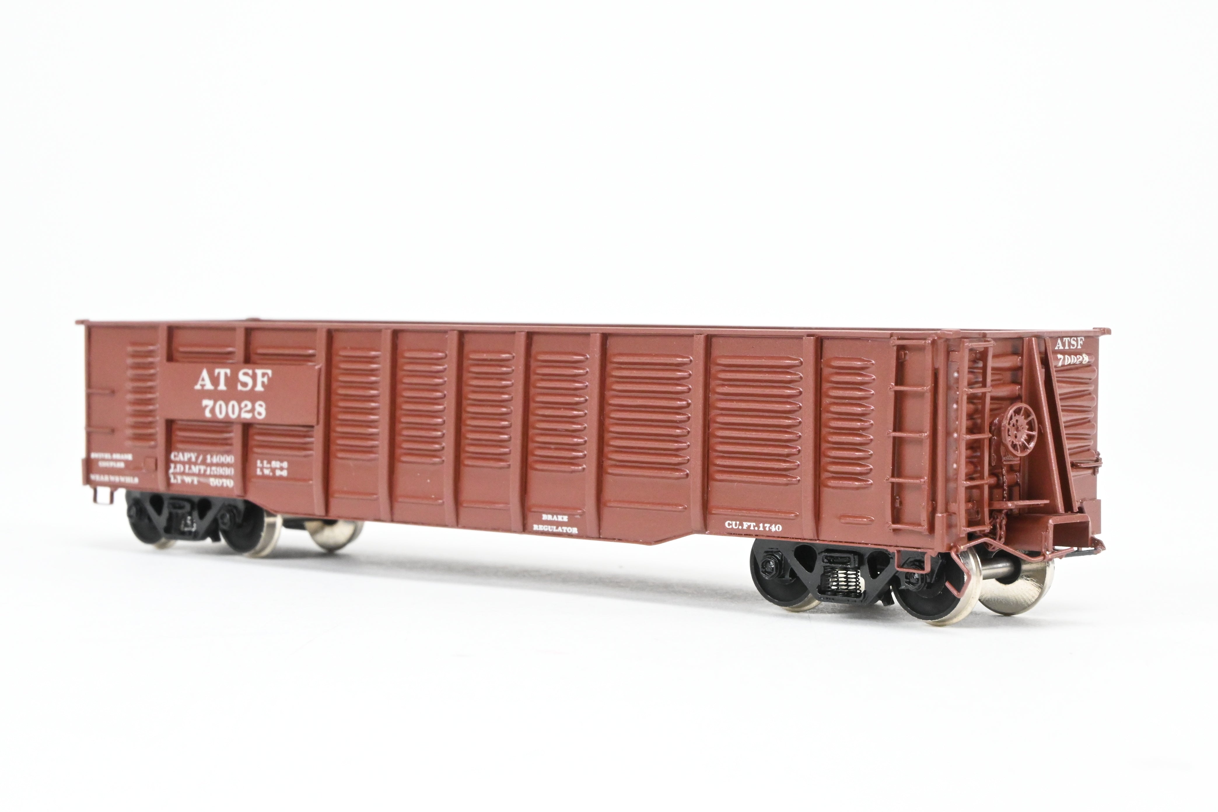 HO Brass OMI ATSF - Santa Fe 100 Ton Pro - Painted Gondola Model #70028