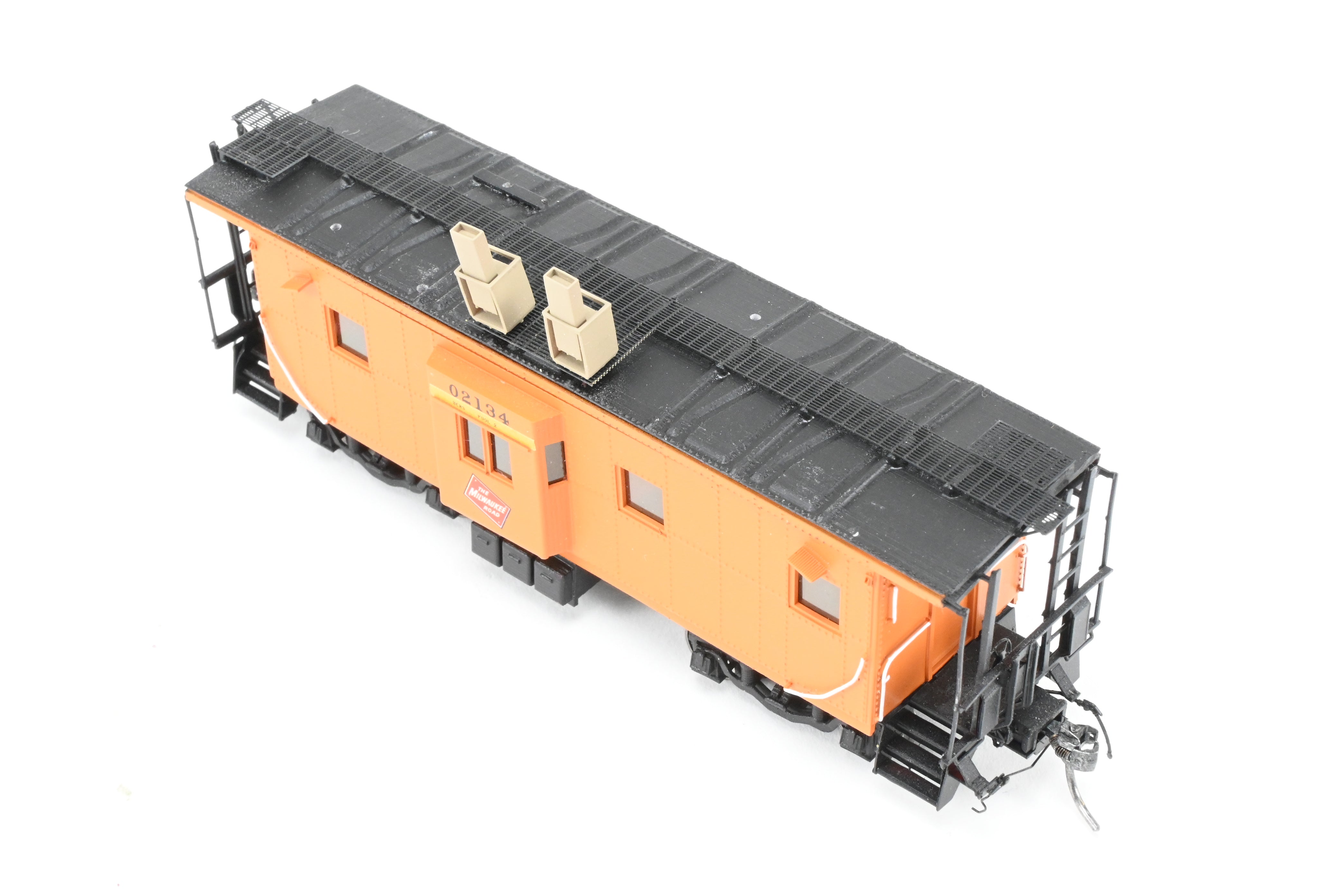 HO Scale 3D Printed Thrall Bay Window Caboose Model - Milwaukee Road #02134