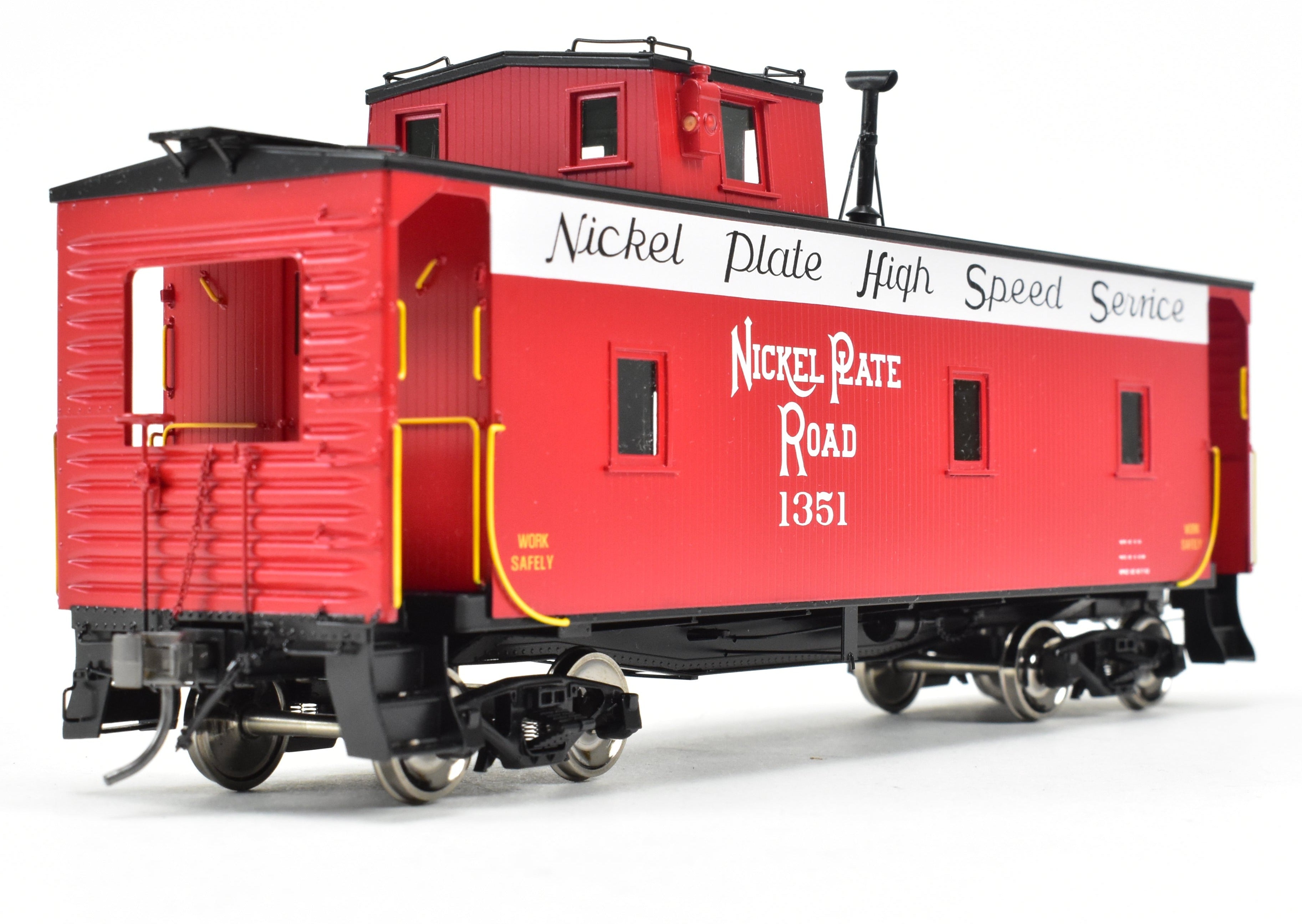 O Scale Model Train Collectible - Brass OMI (Overland Models, Inc.)/NPM NKP (Nickel Plate Road) 1300 Caboose with Factory Paint, Serial No. 1351, Without Original Box