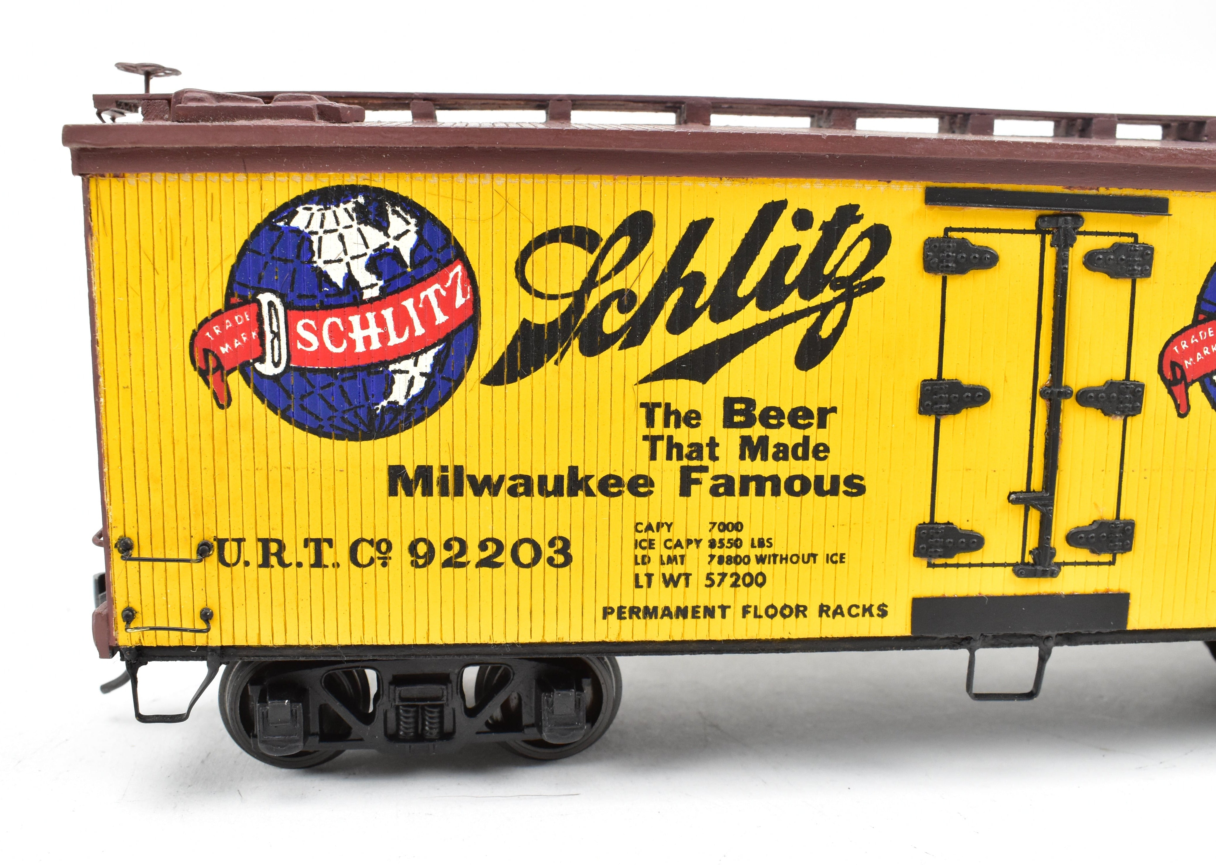 O Scale 36' Wood Beer Reefers: Schlitz & Old Heidelberg - 2 Professionally Built & Painted Models