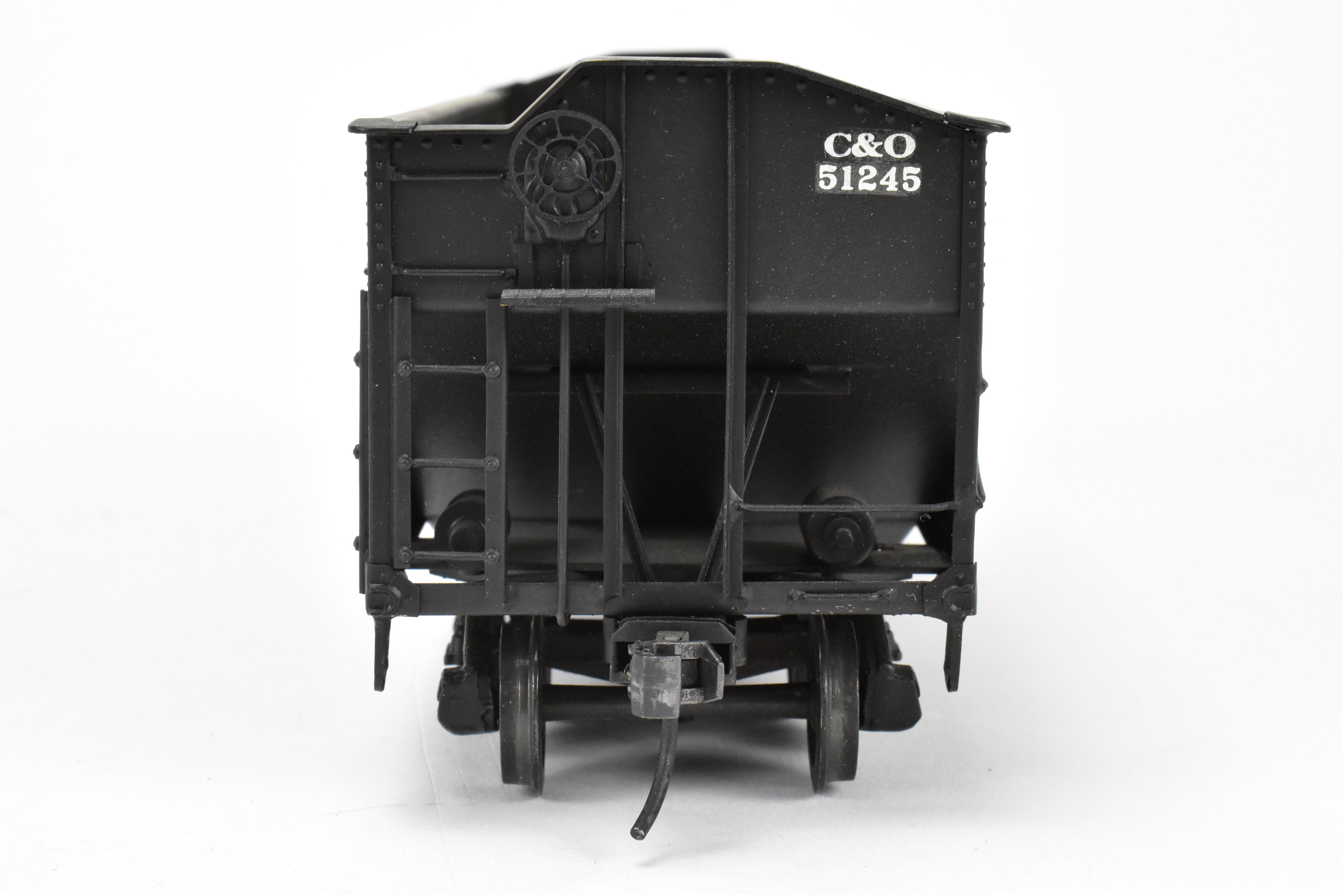 O Scale US Hobbies Brass C&O Offset Side Twin Hopper, Peaked Ends, CP No. 51245