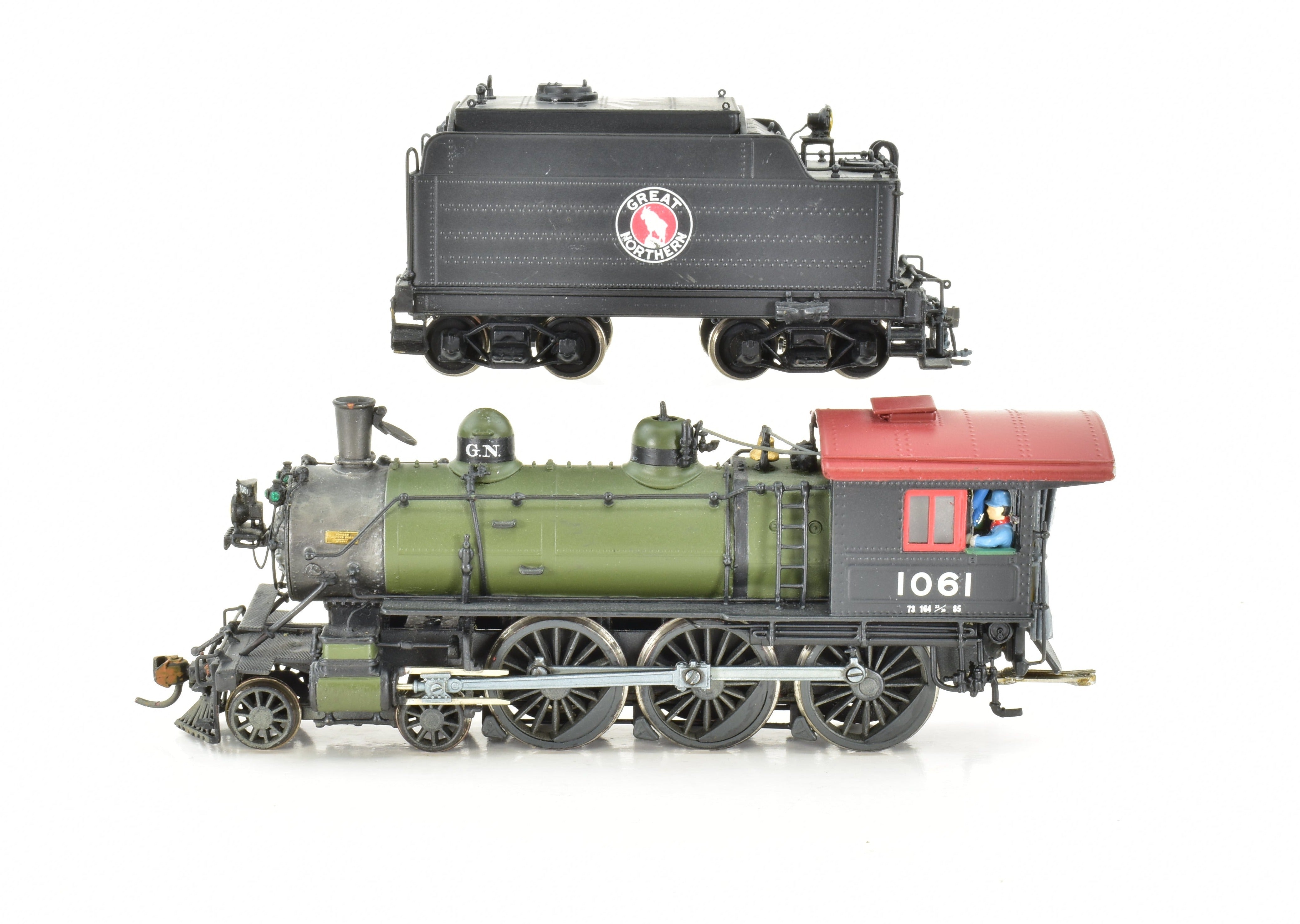 HO Scale Custom-Painted Brass Great Northern 4-6-0 Class E-8 Model No. 1061