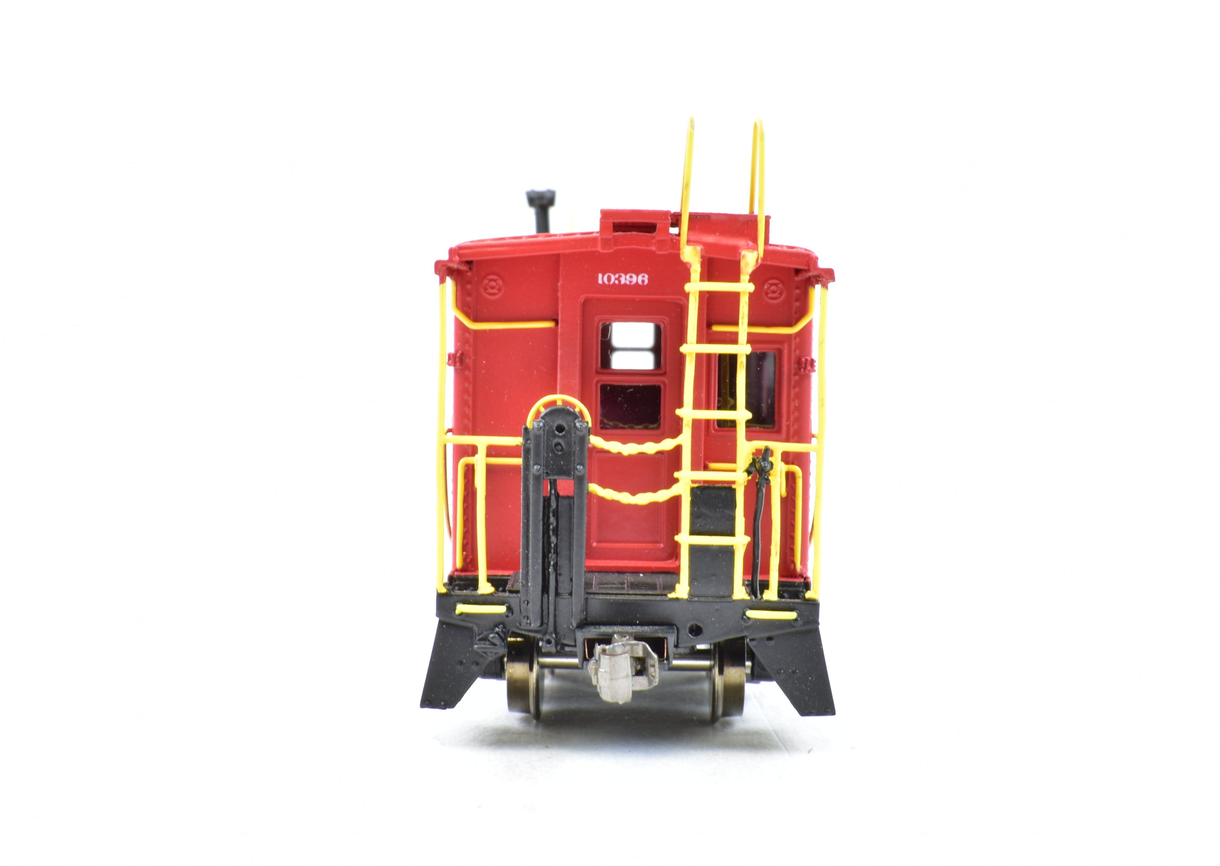 HO Scale Brass OMI - Overland Models, Inc. Chicago & North Western Steel Bay Window Caboose with Factory - Painted Bright Red Finish