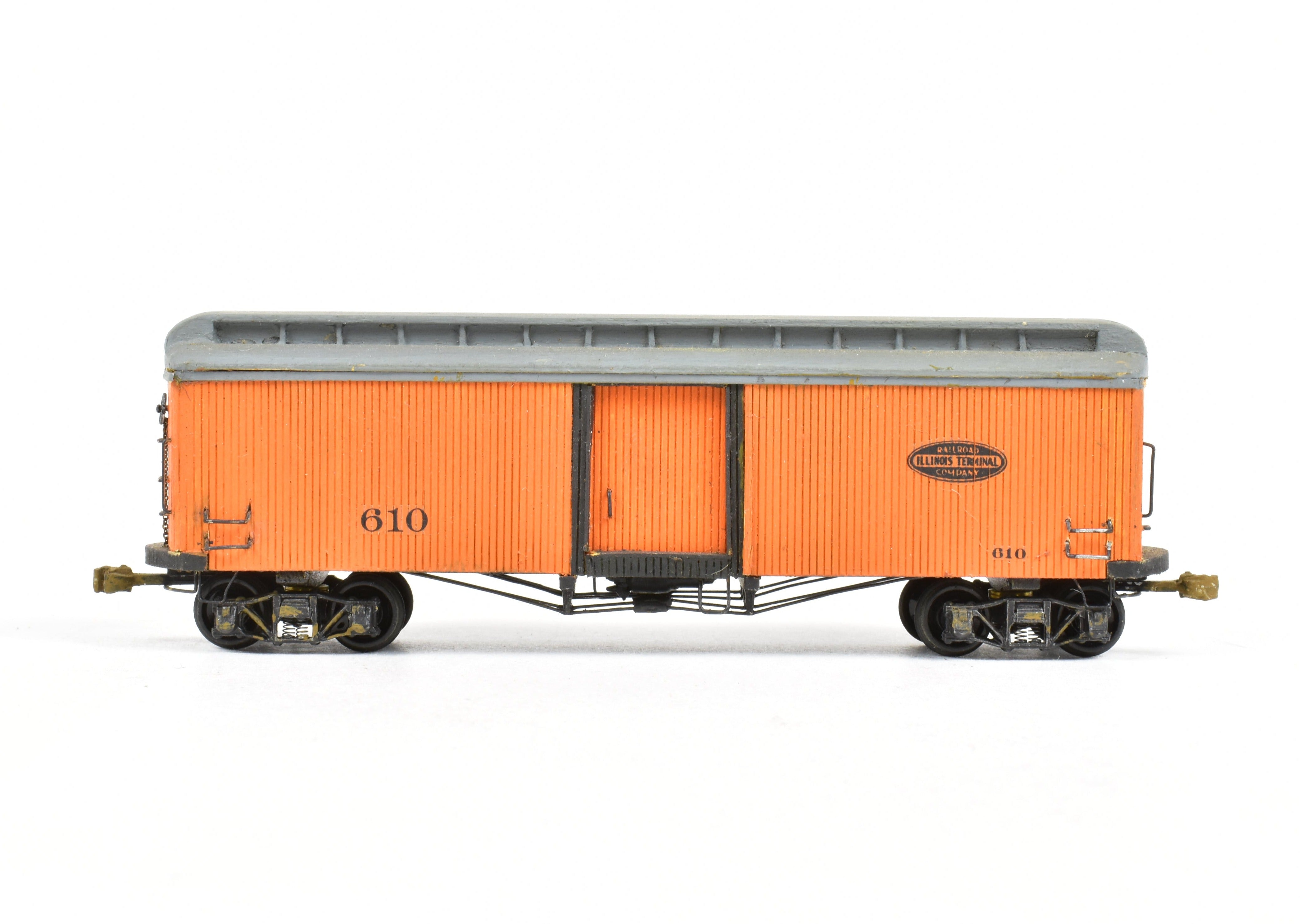 La Belle Woodworking Illinois Terminal Freight/Baggage Trailer #610, Well-Built & Painted