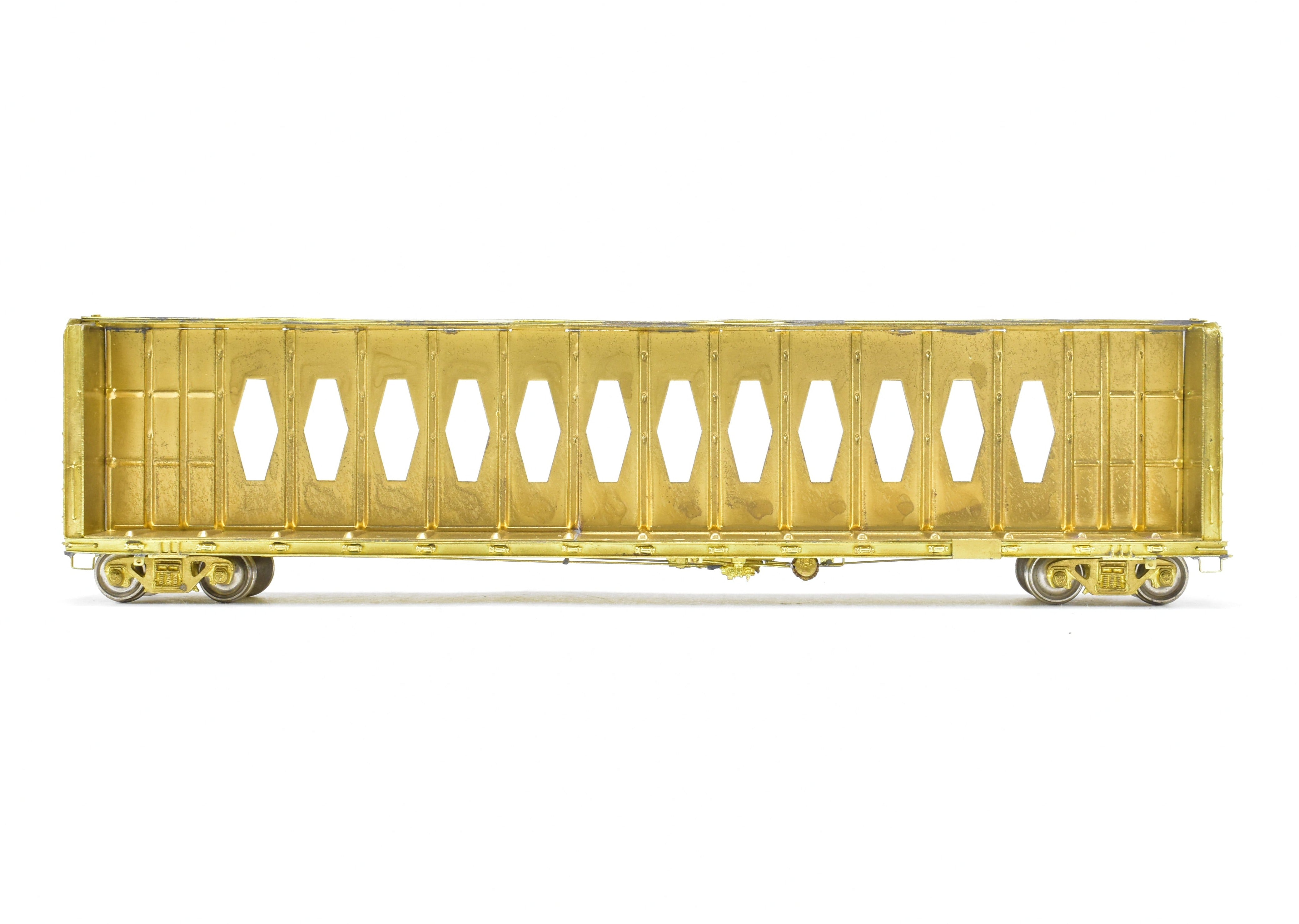 HO Scale Brass Thrall Center Beam 64-Foot Flat Car Model by Overland Models, Inc. for Various Roads