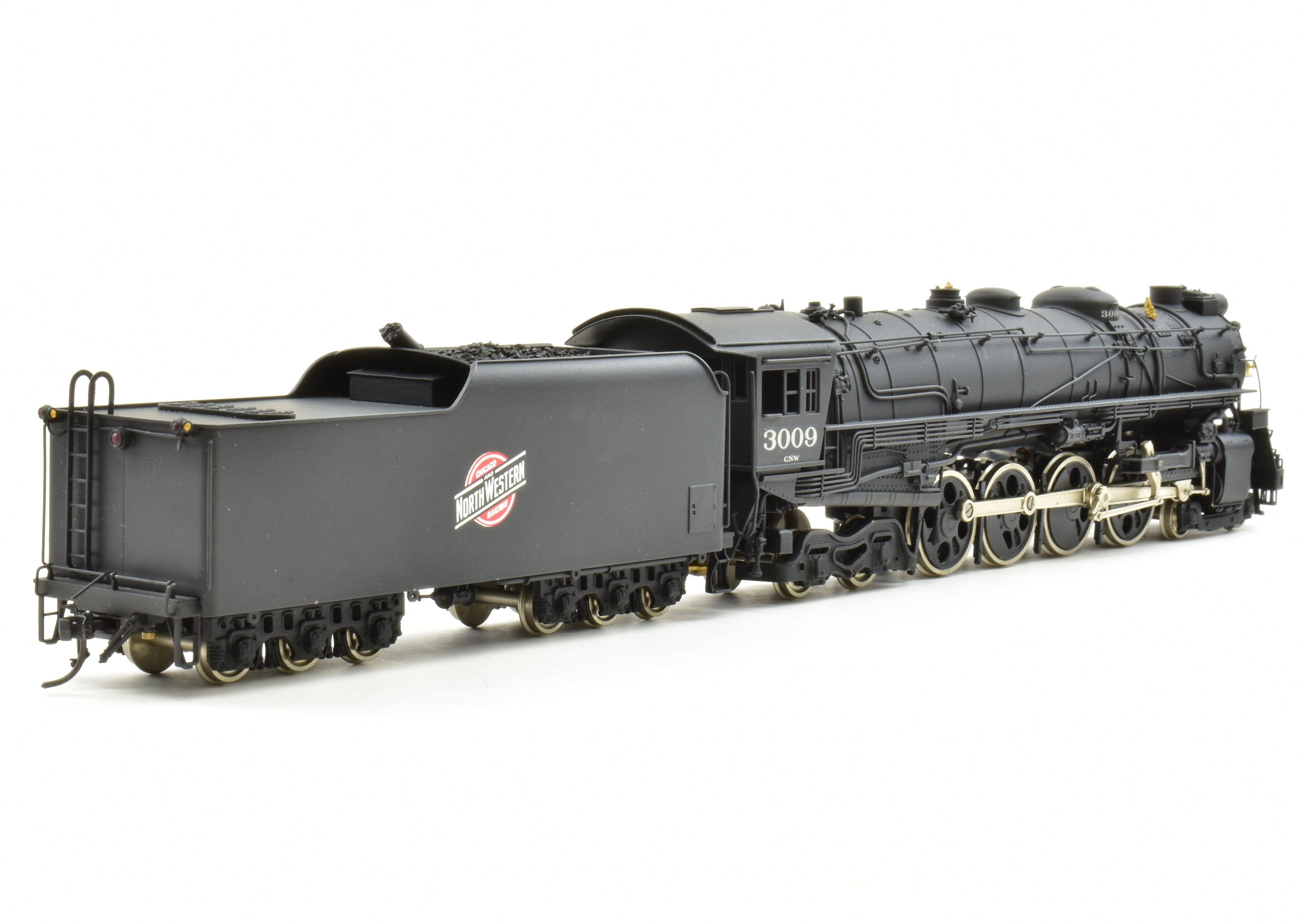 HO Scale Brass Model Train - PFM Fujiyama - Chicago & North Western Class H 4 - 8 - 4 Locomotive with 1966 Run Custom Painting
