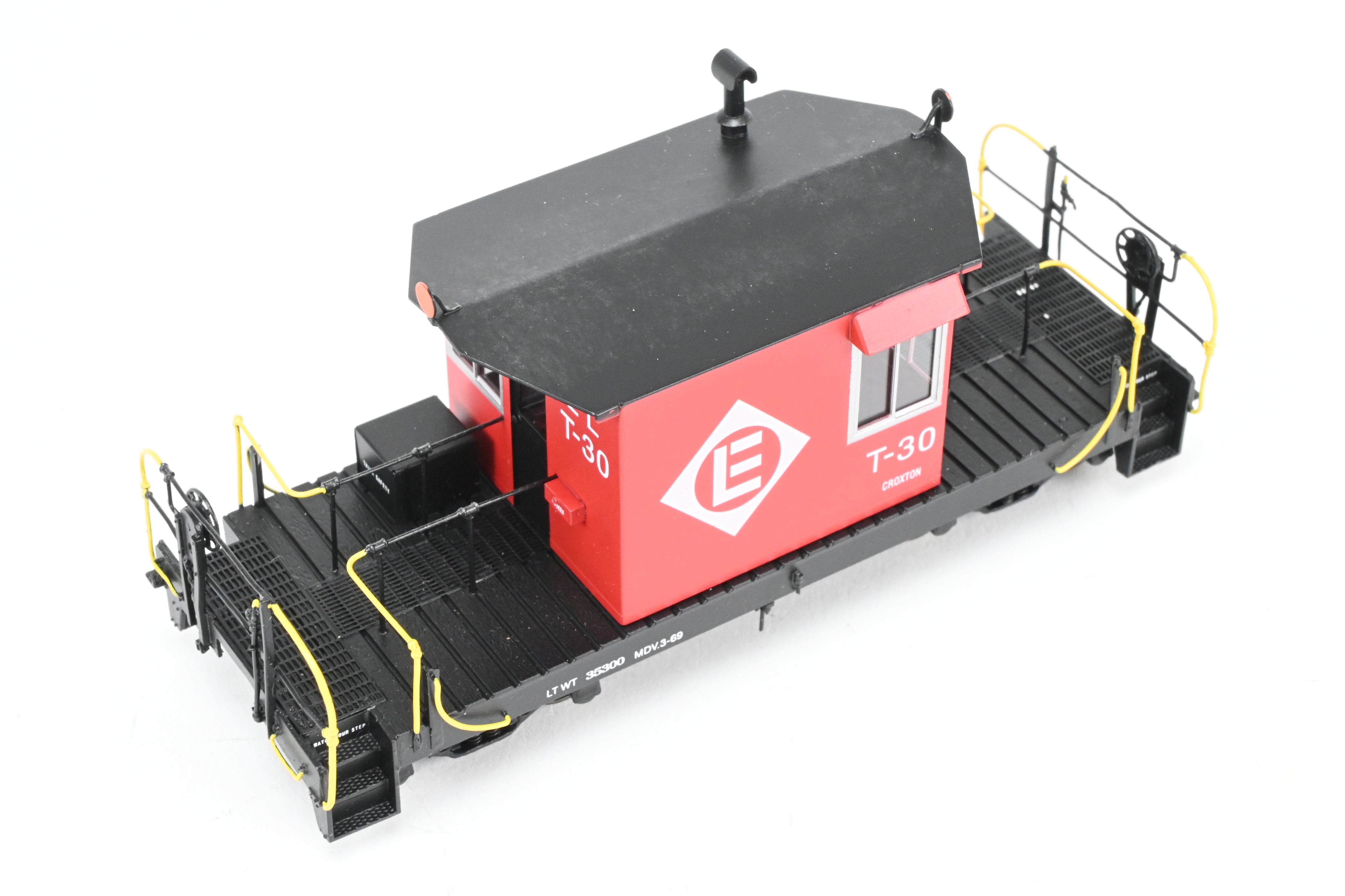 HO Brass OMI Erie Lackawanna Factory-Painted Transfer Caboose No. T-30