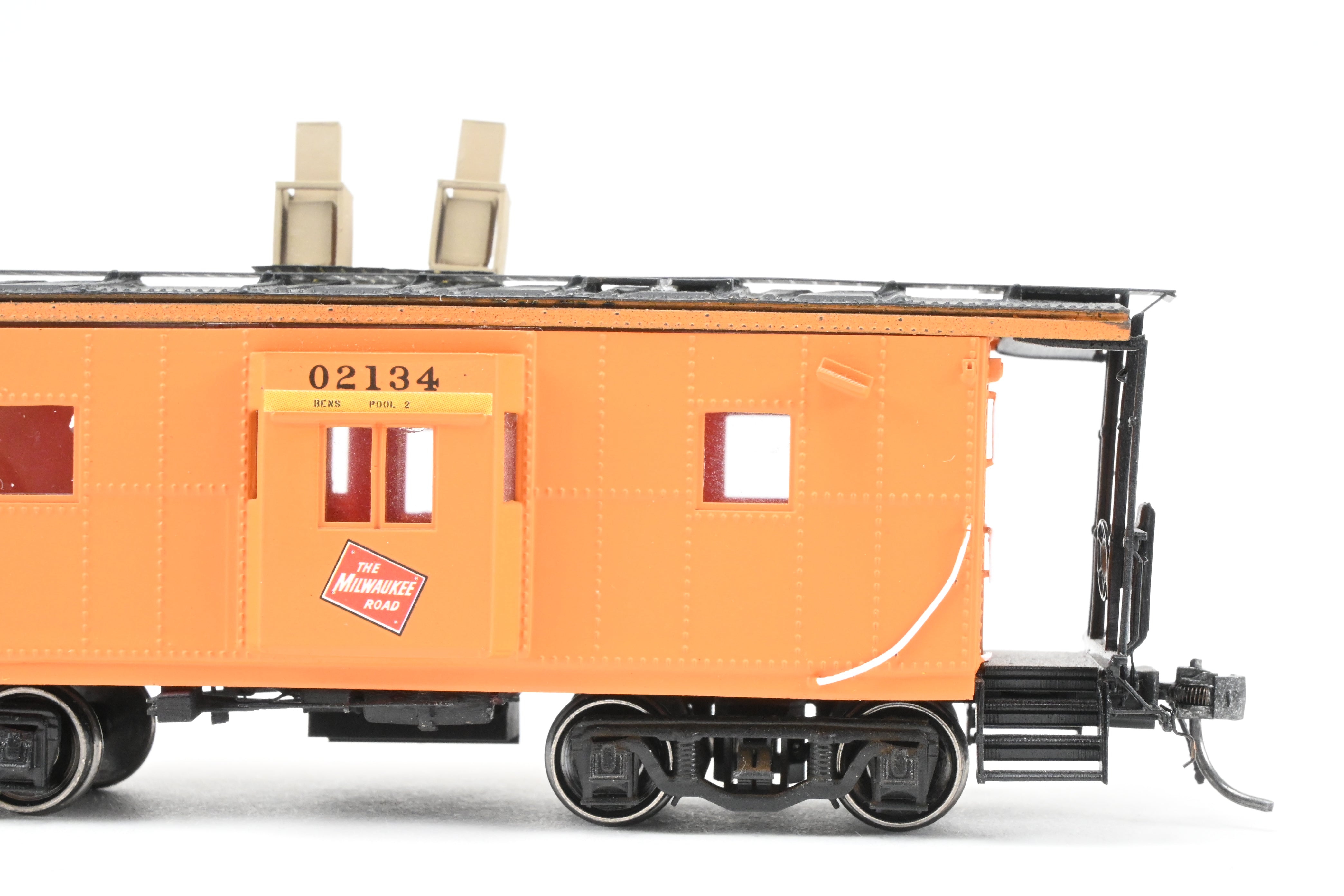 HO Scale 3D Printed Thrall Bay Window Caboose Model - Milwaukee Road #02134