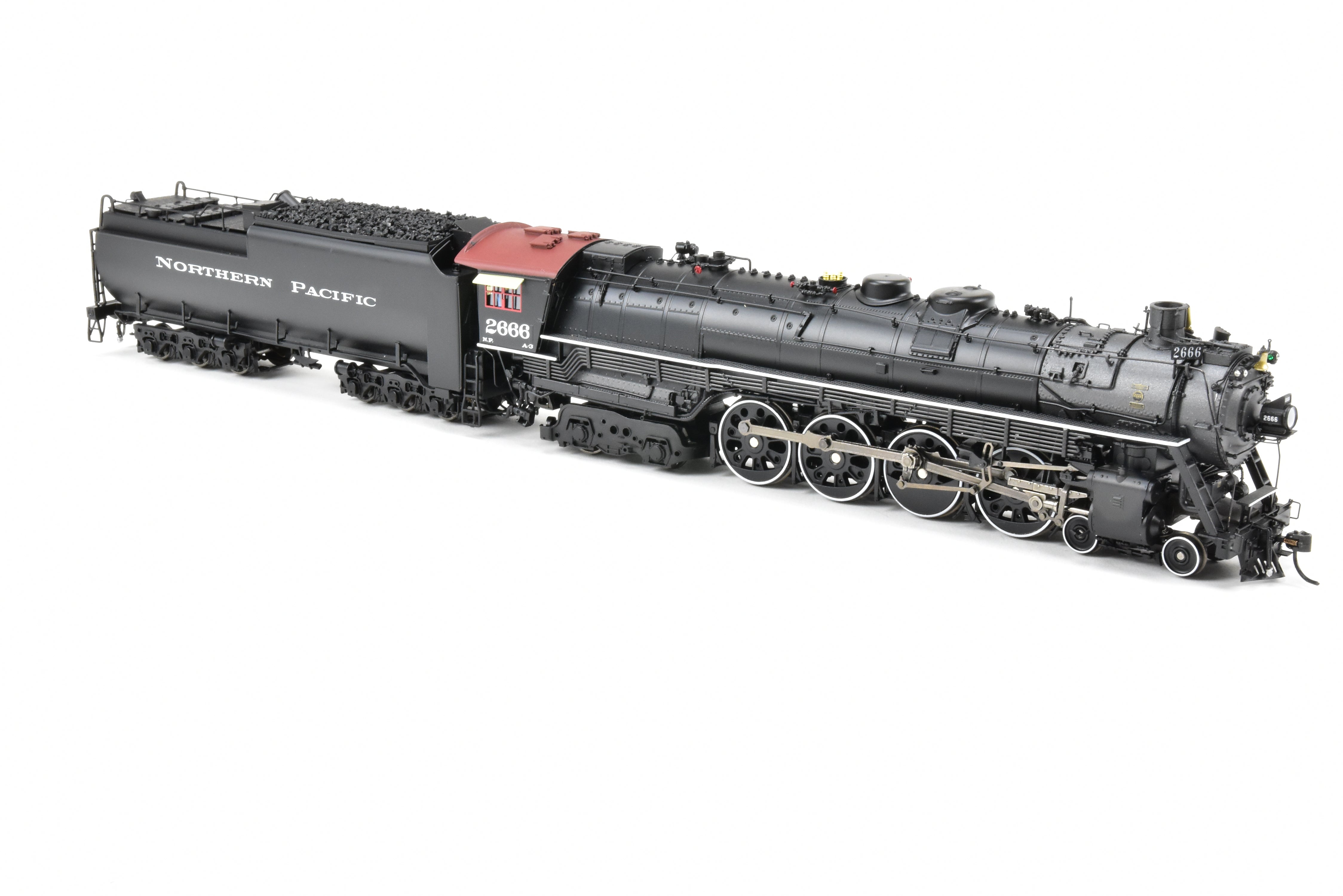 HO Scale Brass Hybrid Model Train by BLI - Broadway Limited Imports, NP - Northern Pacific A - 3 4 - 8 - 4 FP #2666 with Smoke and Paragon 4 Sound for Both DC and DCC Layouts