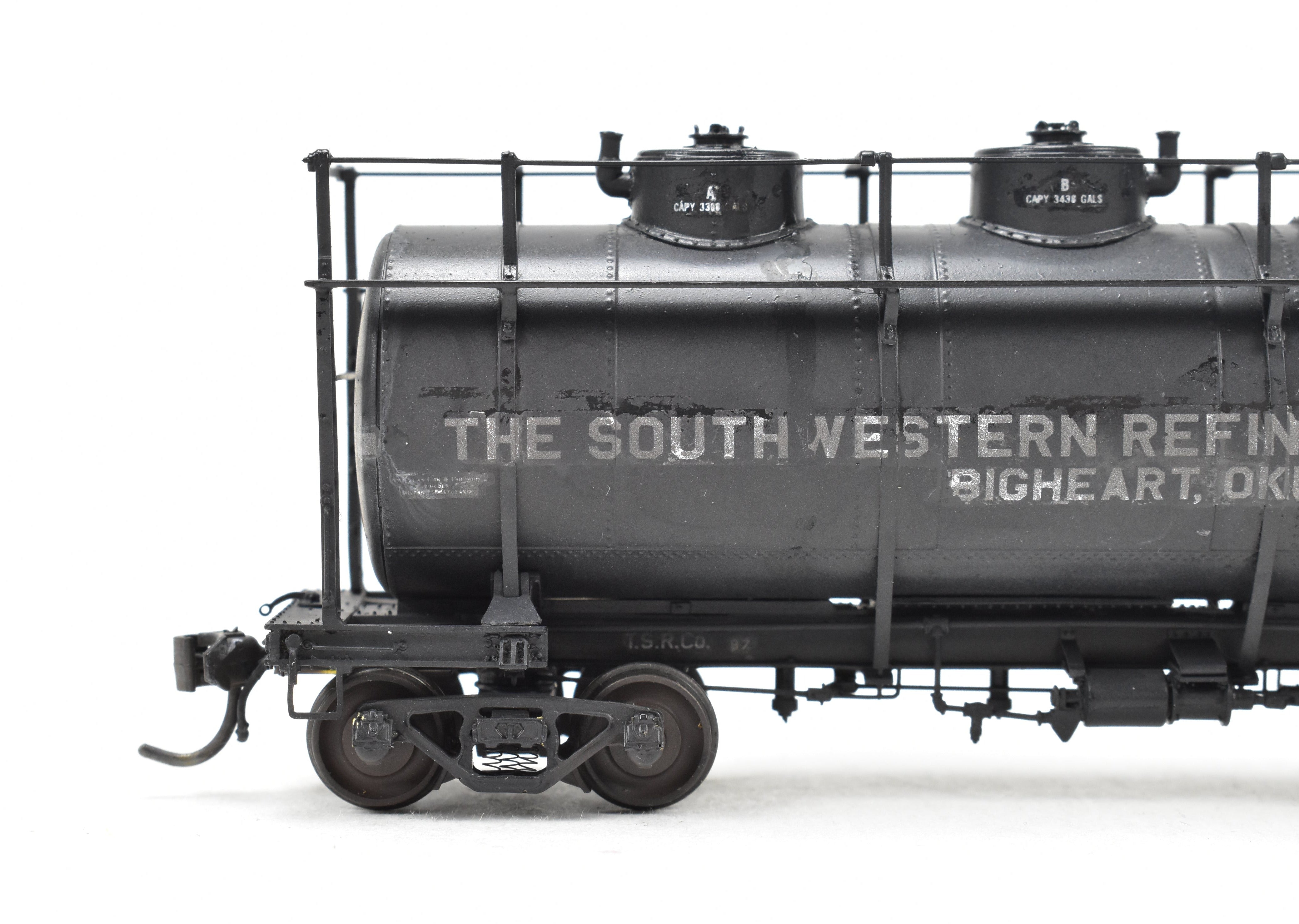 HO Scale Brass W&R - W&R Enterprises Various Roads AC&F 10,000 Gallon 3-Dome Tank Car with High Walkway for Model Railroad Collection