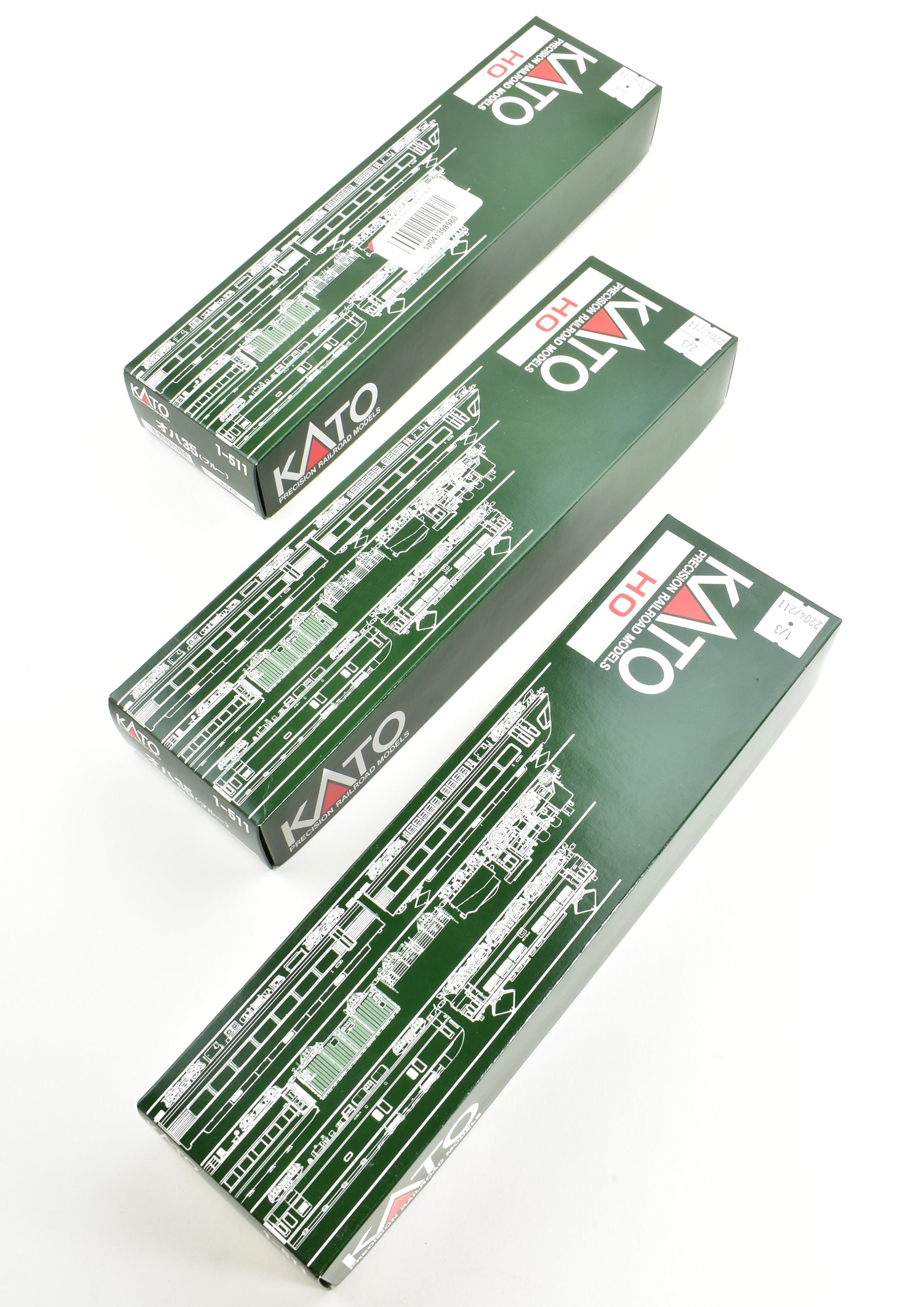 Kato J Scale Japanese National Railways OHA-35 Set of 3 Blue FP Passenger Cars