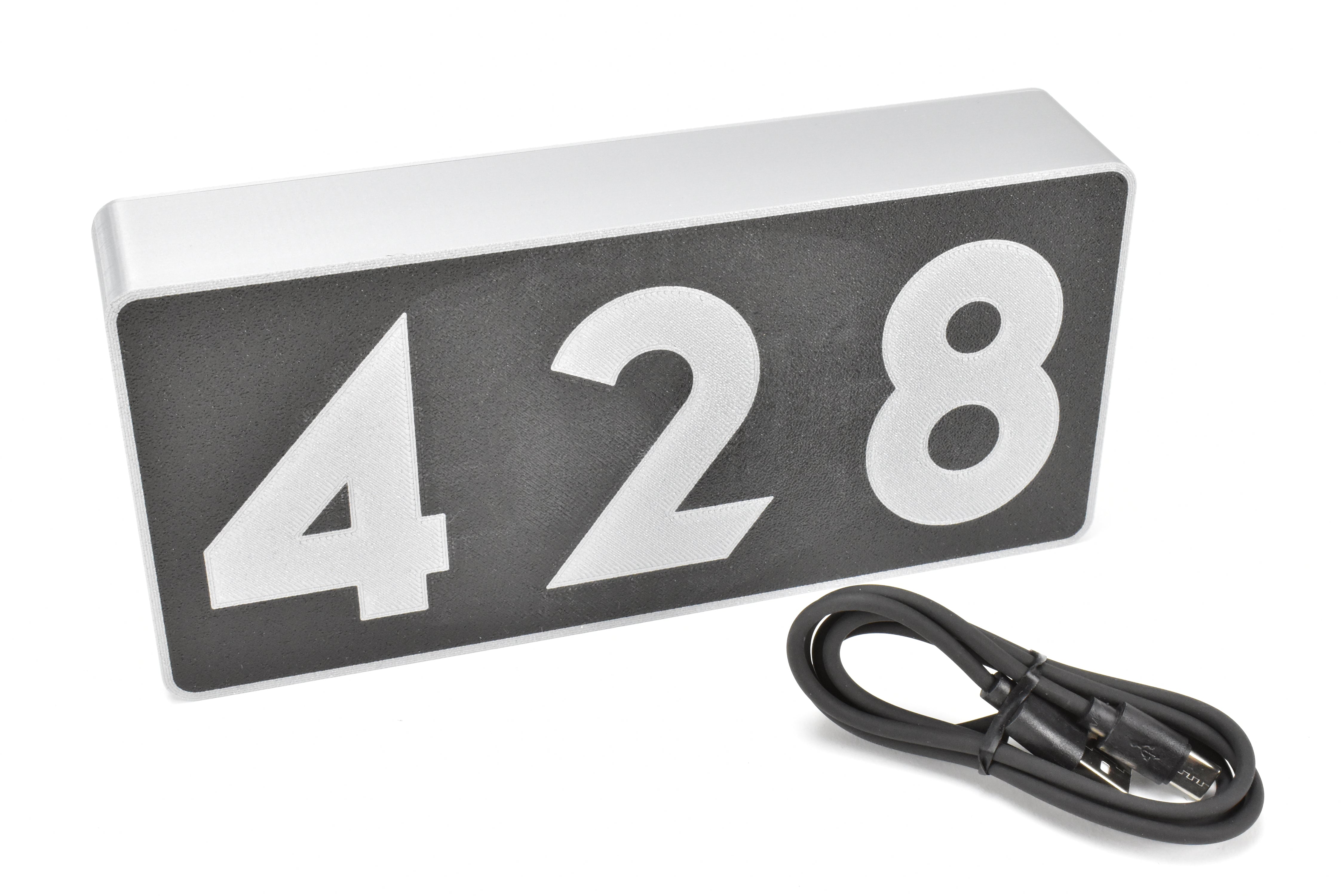Customized 3D Printed and Illuminated Railway Sign - Union Pacific #428 Number Board for Desk or Workbench