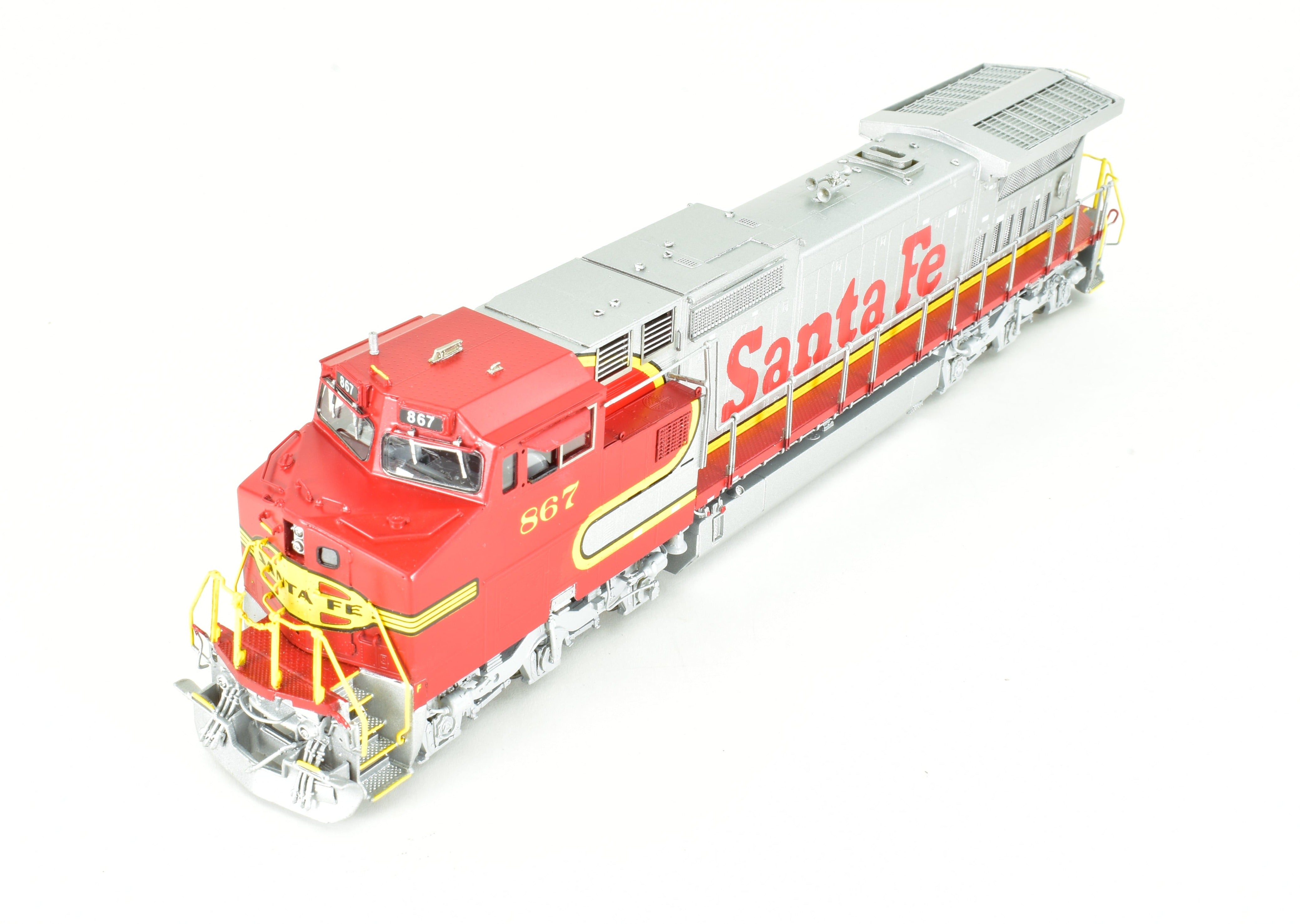 HO Scale Brass Model Train - Overland Models, Inc. ATSF - Santa Fe EMD Dash 8 - 40CW Freight Locomotive, FP No. 867