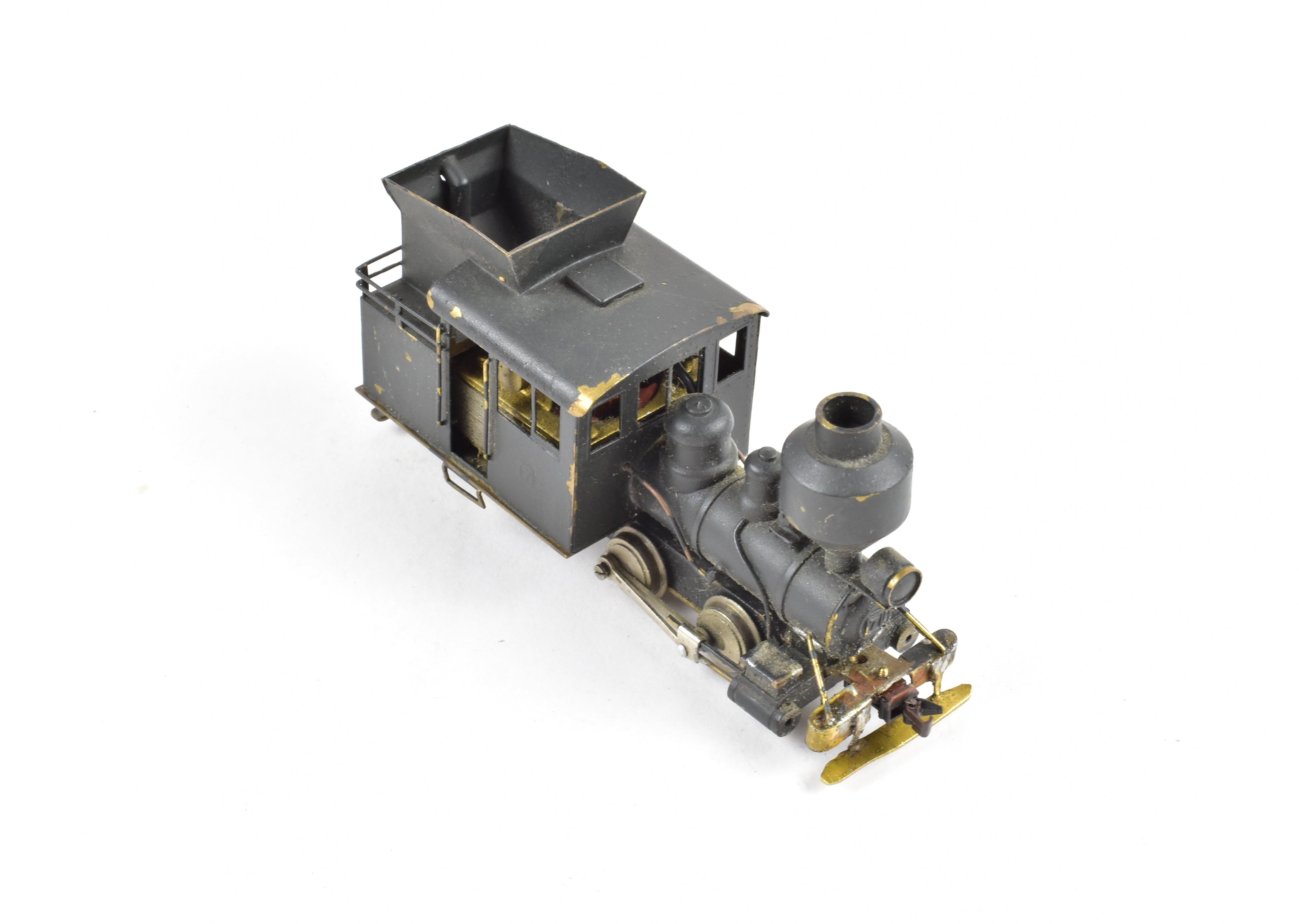 HOn3 Scale Brass Westside Model Co. Custom Painted Baldwin 0 - 4 - 2T Logging Locomotive Model with Various Road Features, Sold As - Is