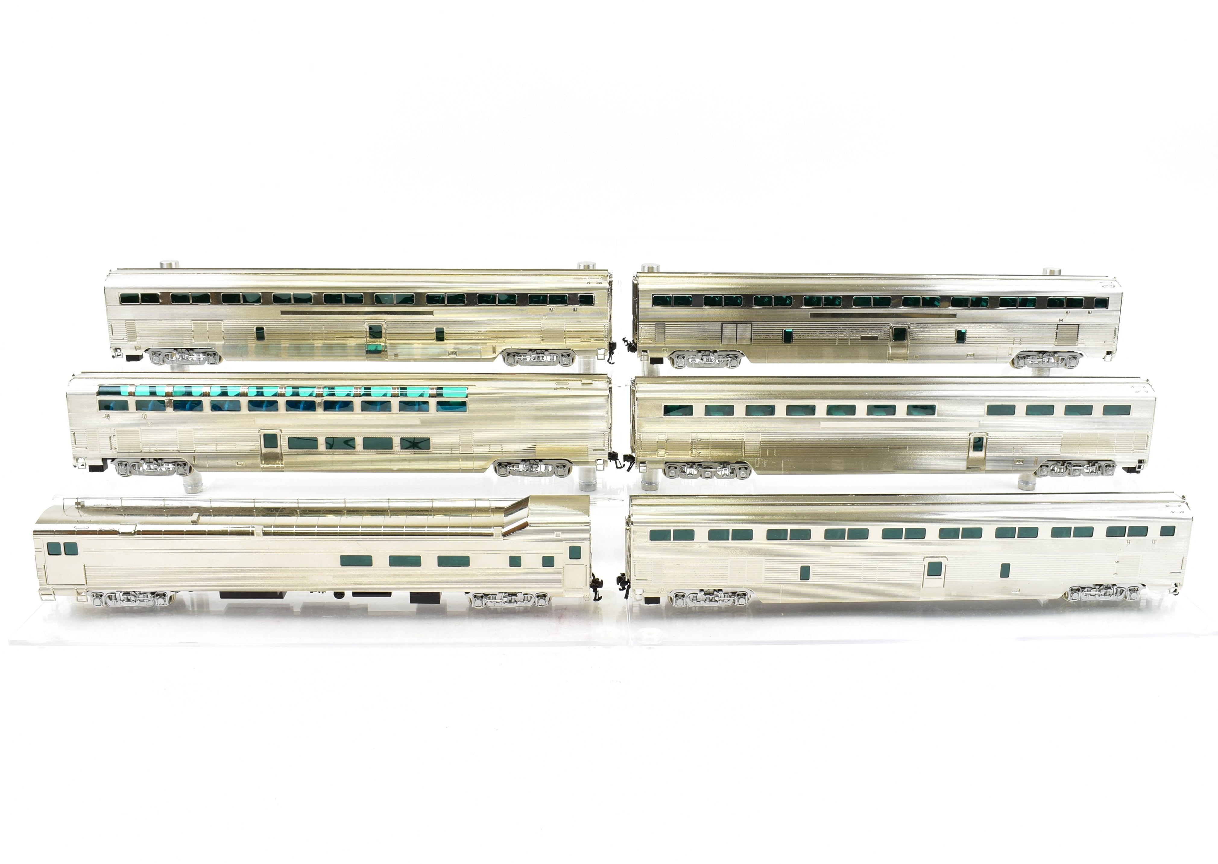 HO Brass CON Hallmark Models ATSF Santa Fe High-Level 6-Car Super Crown Special Revised Set