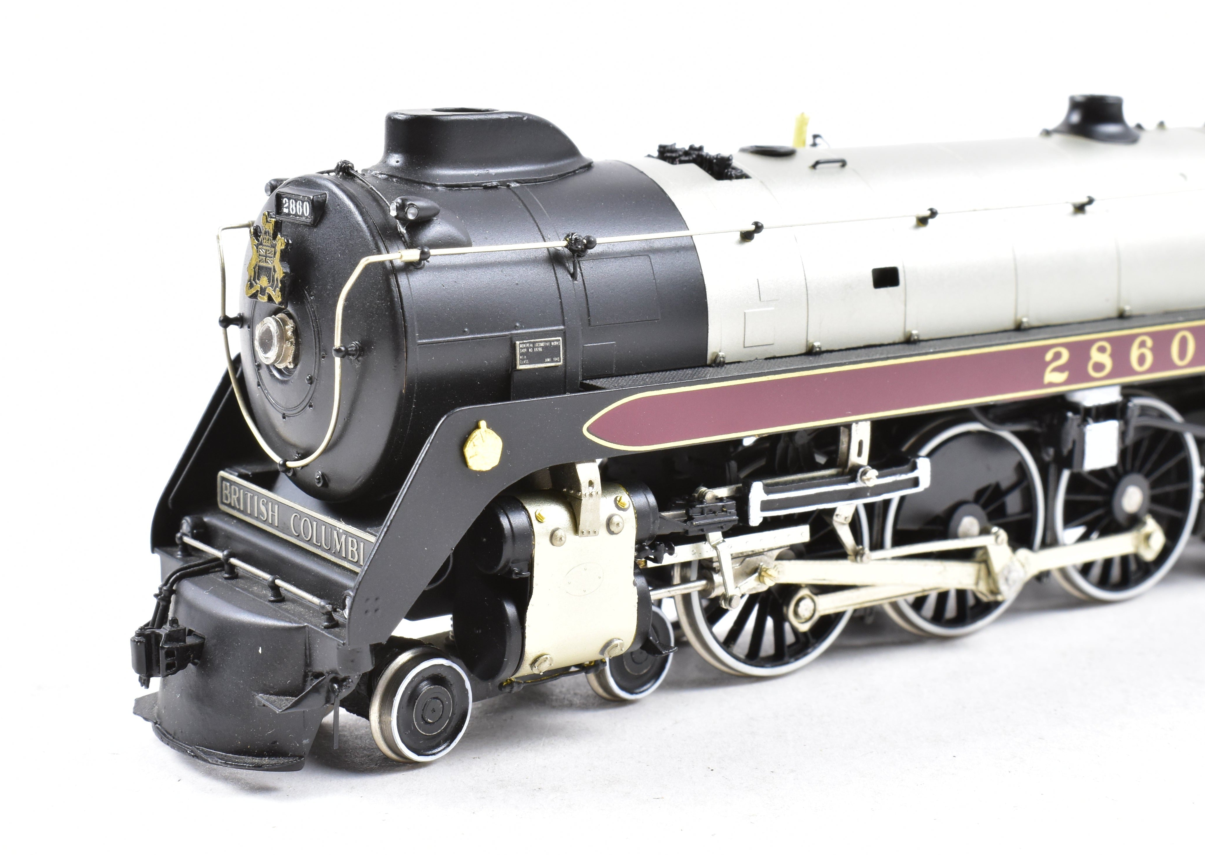 HO Scale Brass Van Hobbies British Columbia Railway 4-6-4 Class H1e Royal Hudson #2860