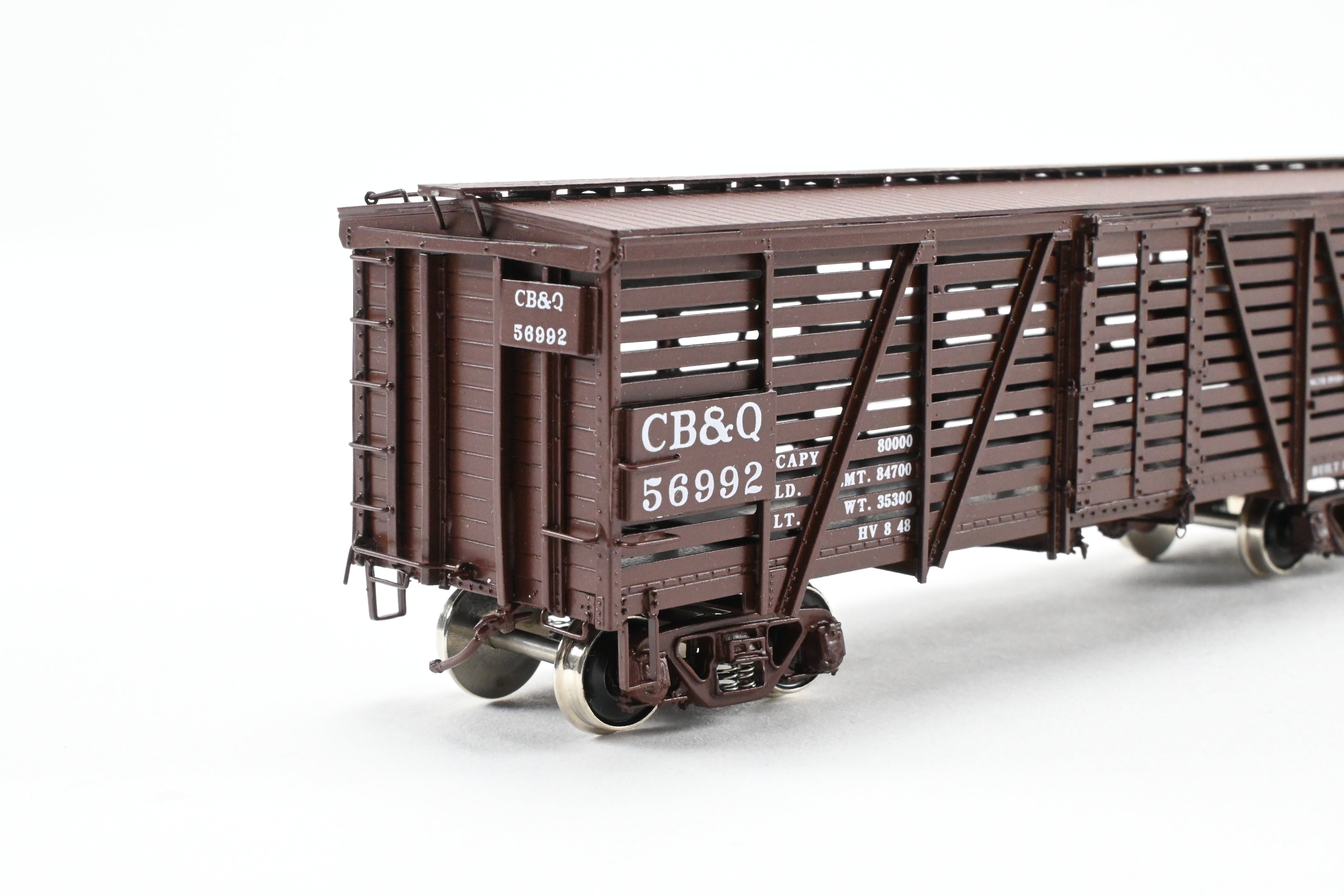 HO Scale Brass Challenger Imports CIL CB&Q - Burlington Route Class SM - 18 36 - Foot Stock Car Freight Product No. 56992