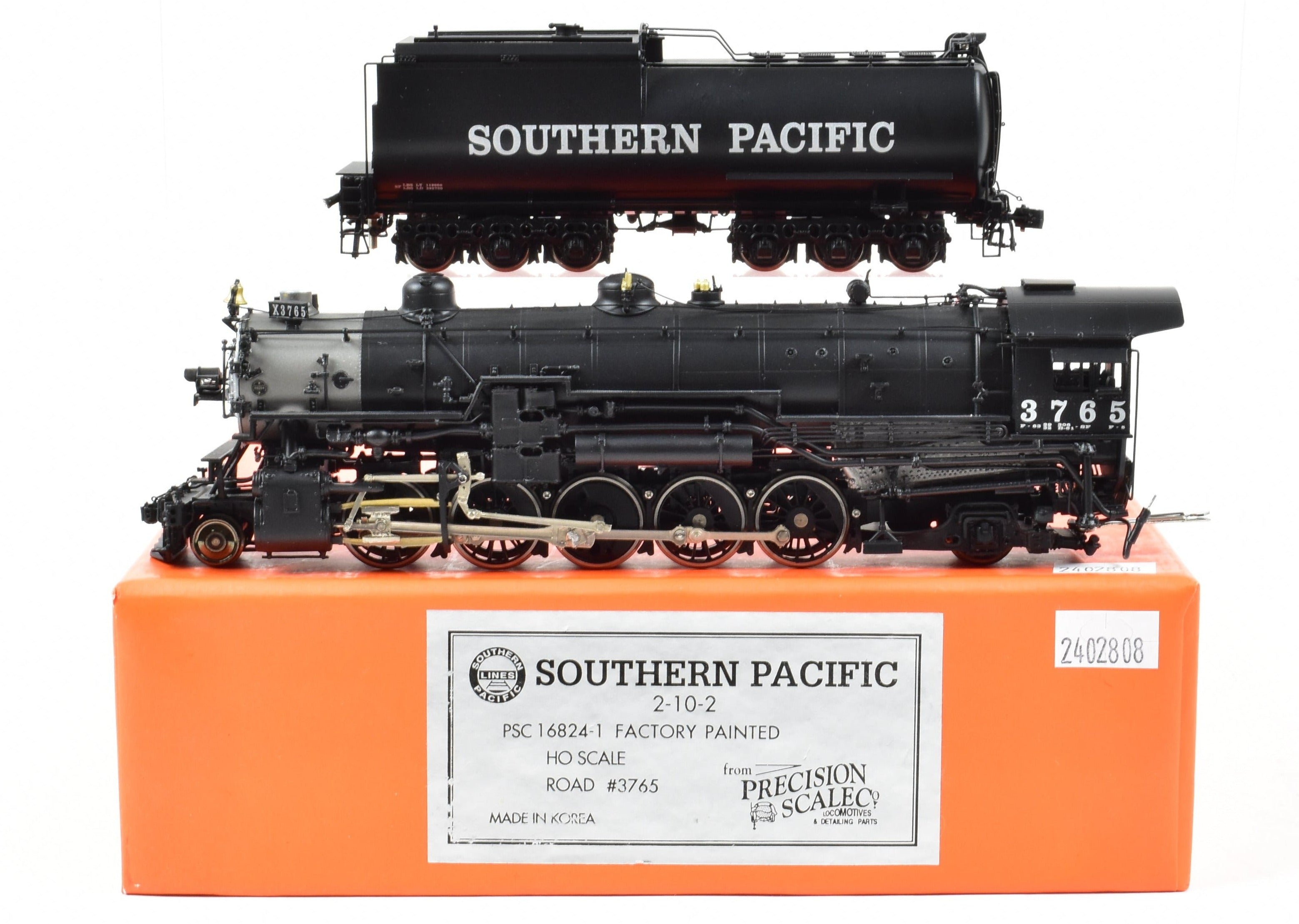 HO Brass Precision Scale Co. Southern Pacific F-5 2-10-2 Factory Painted Locomotive No. 3765