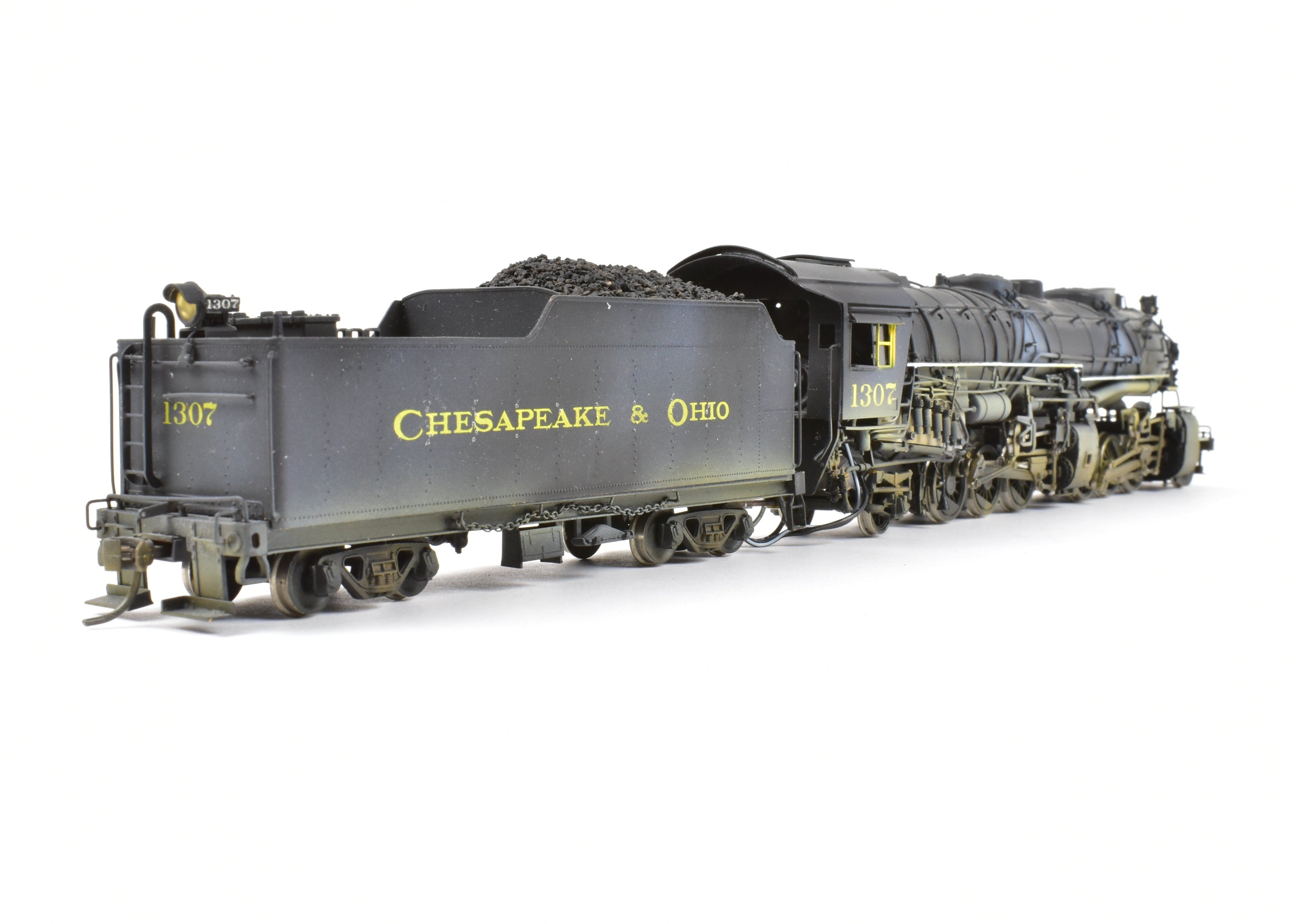 HO Brass PFM Chesapeake & Ohio 2-6-6-2 Mallet 1307 with DCC, Sound & Can Motor