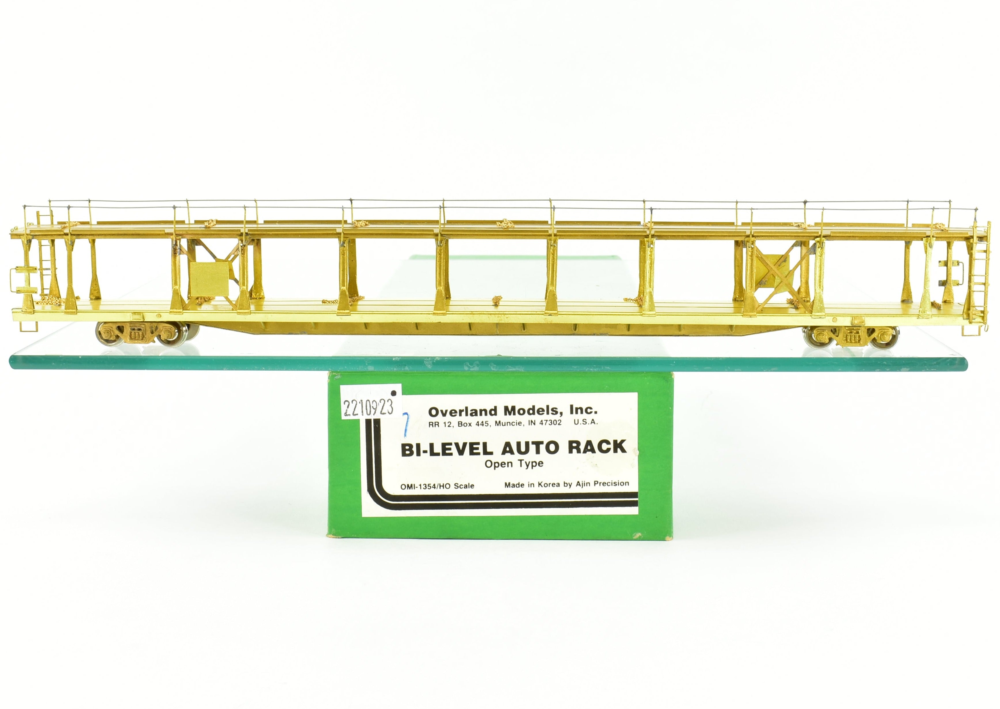 HO Scale Brass Bi - Level Open Auto Rack Model by Overland Models, Inc. for Various Railroad Roads