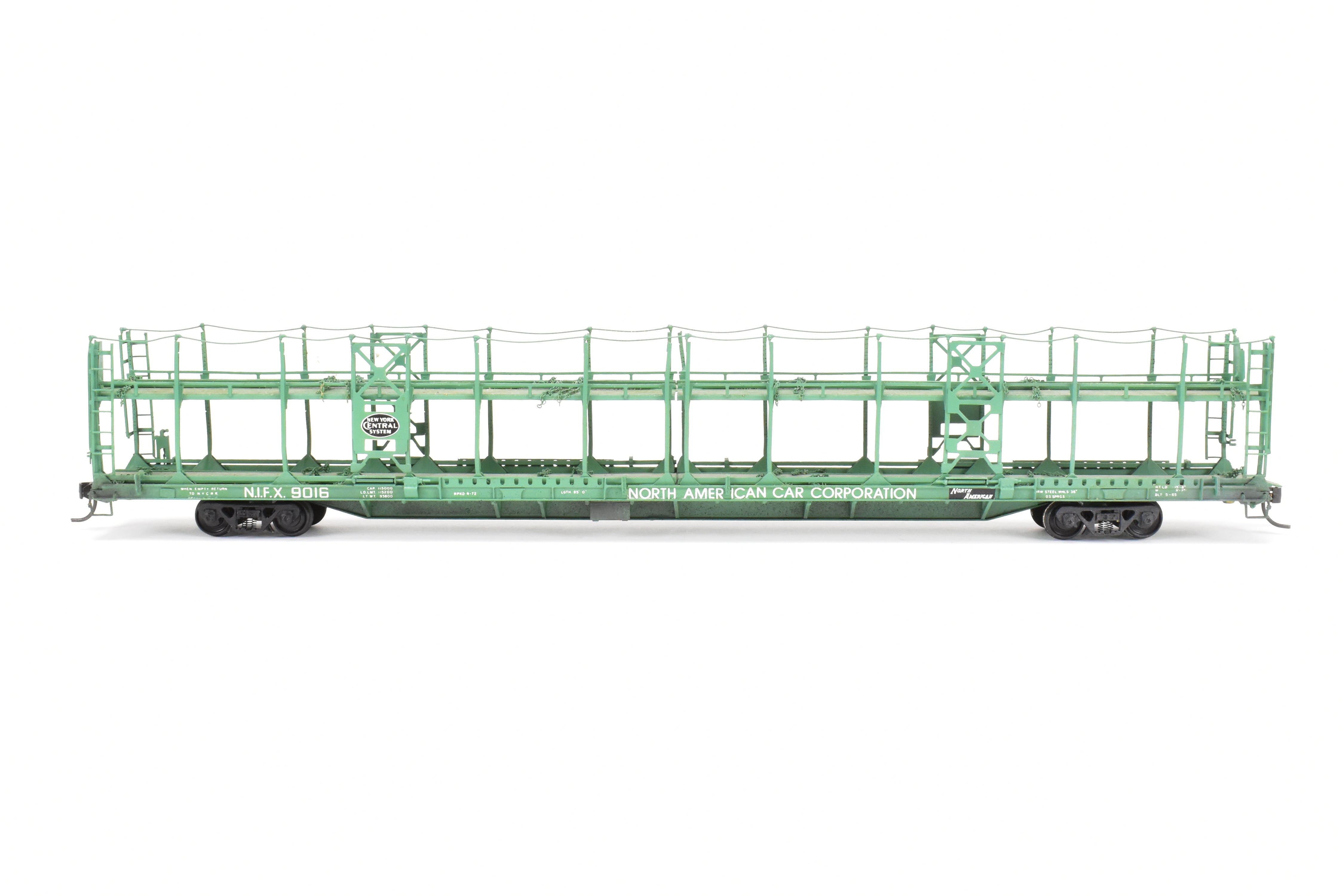 HO Brass OMI NYC - New York Central Bi - Level Auto Rack Factory - Painted NIFX Model