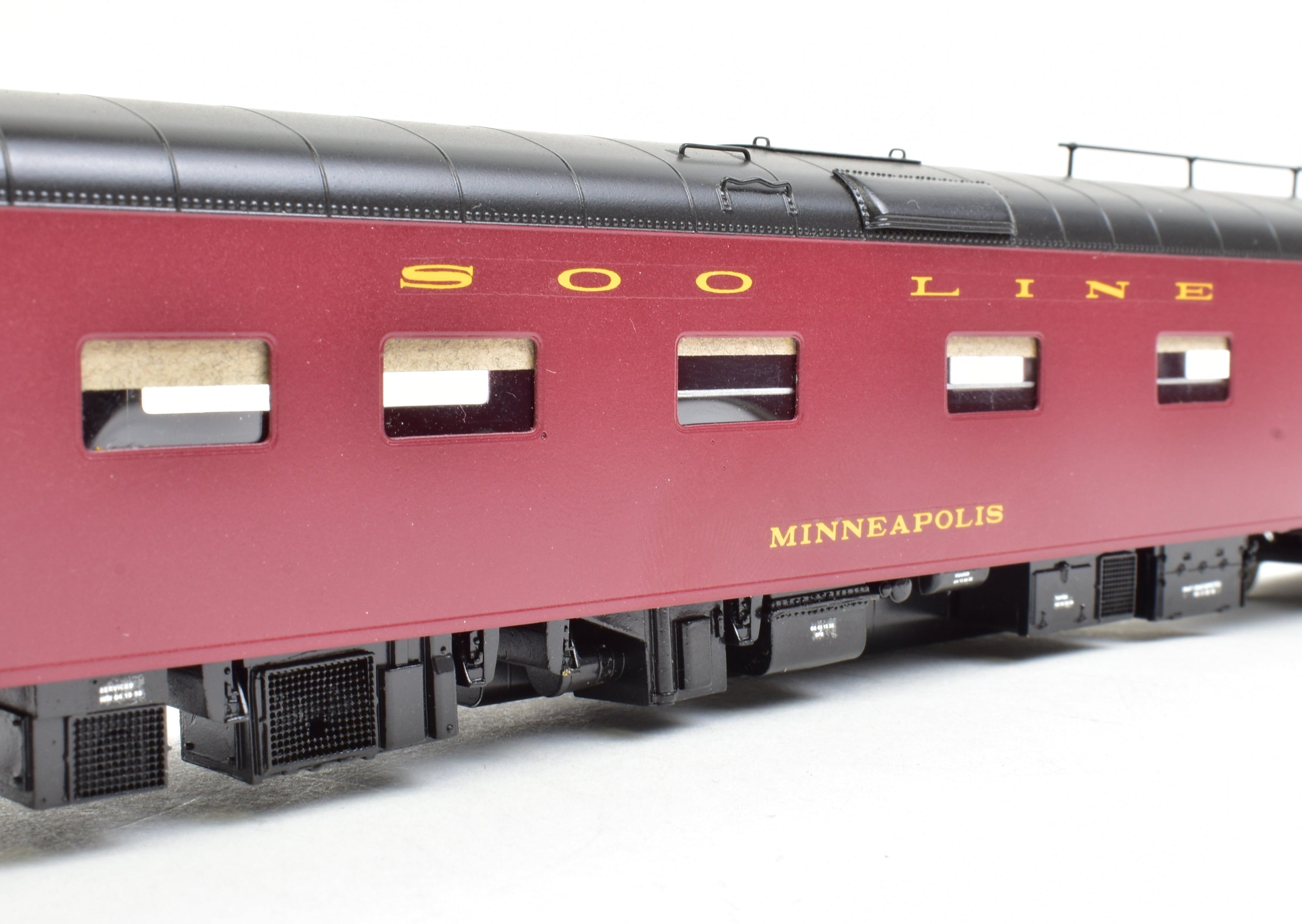W&R Enterprises HO Brass Soo Line Business Car in Minneapolis Pro-Painted Finish