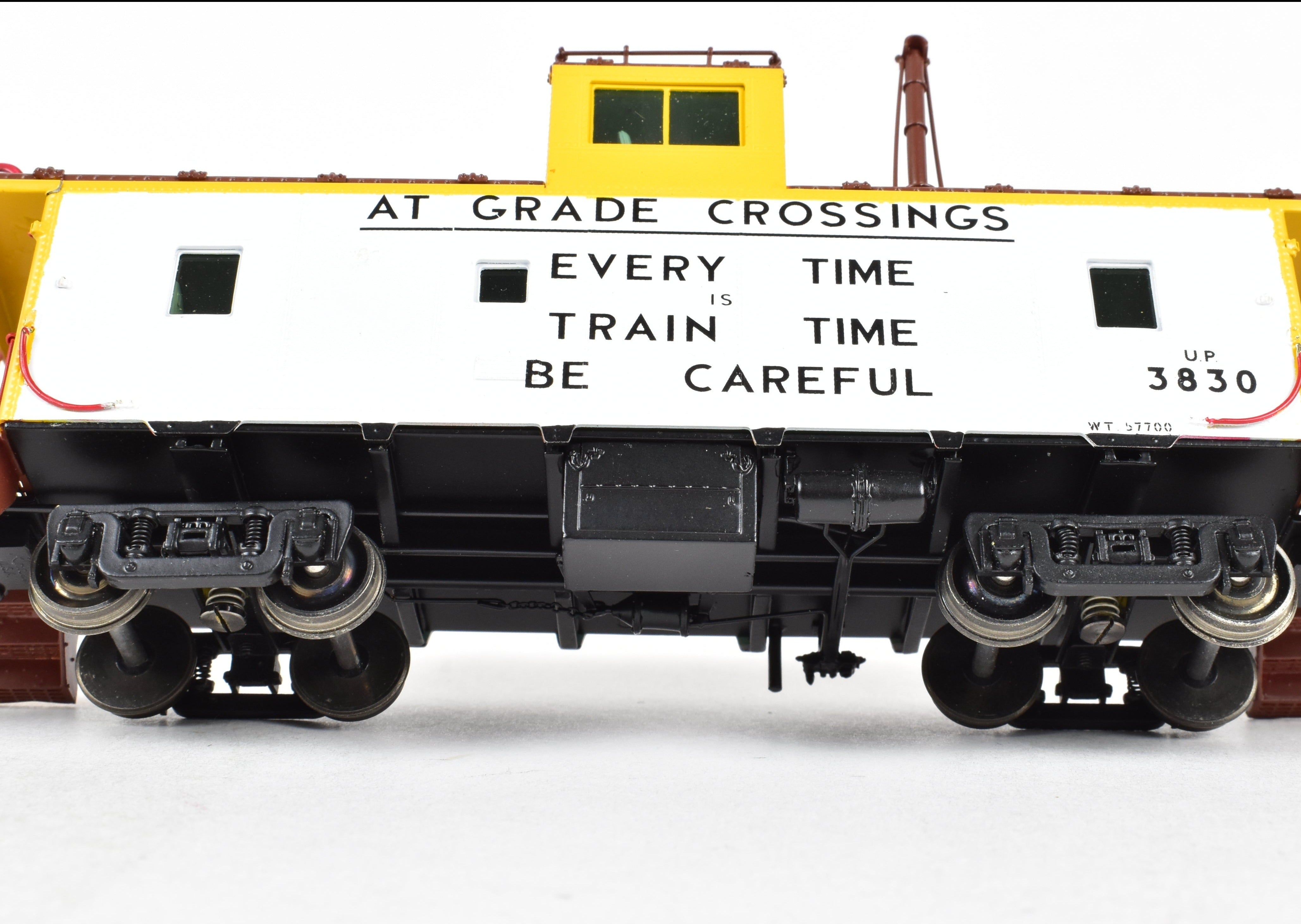 HO Brass OMI UP Union Pacific CA - 4 Steel Caboose 3830 with Safety Slogans