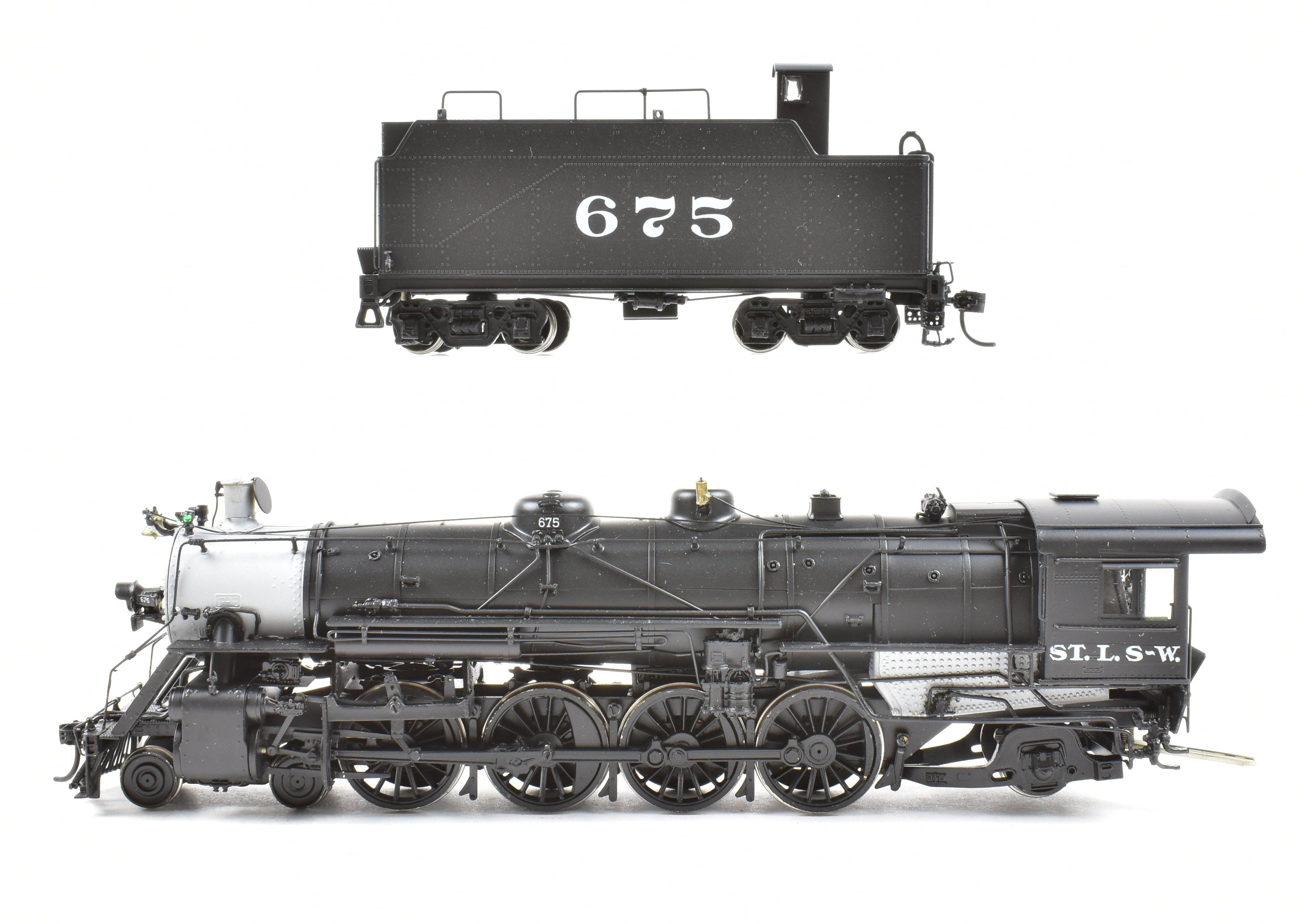 HO Scale Brass Model Steam Locomotive - Overland Models, Inc. OMI SSW - Cotton Belt LO 4-8-2 Mountain Professionally Painted