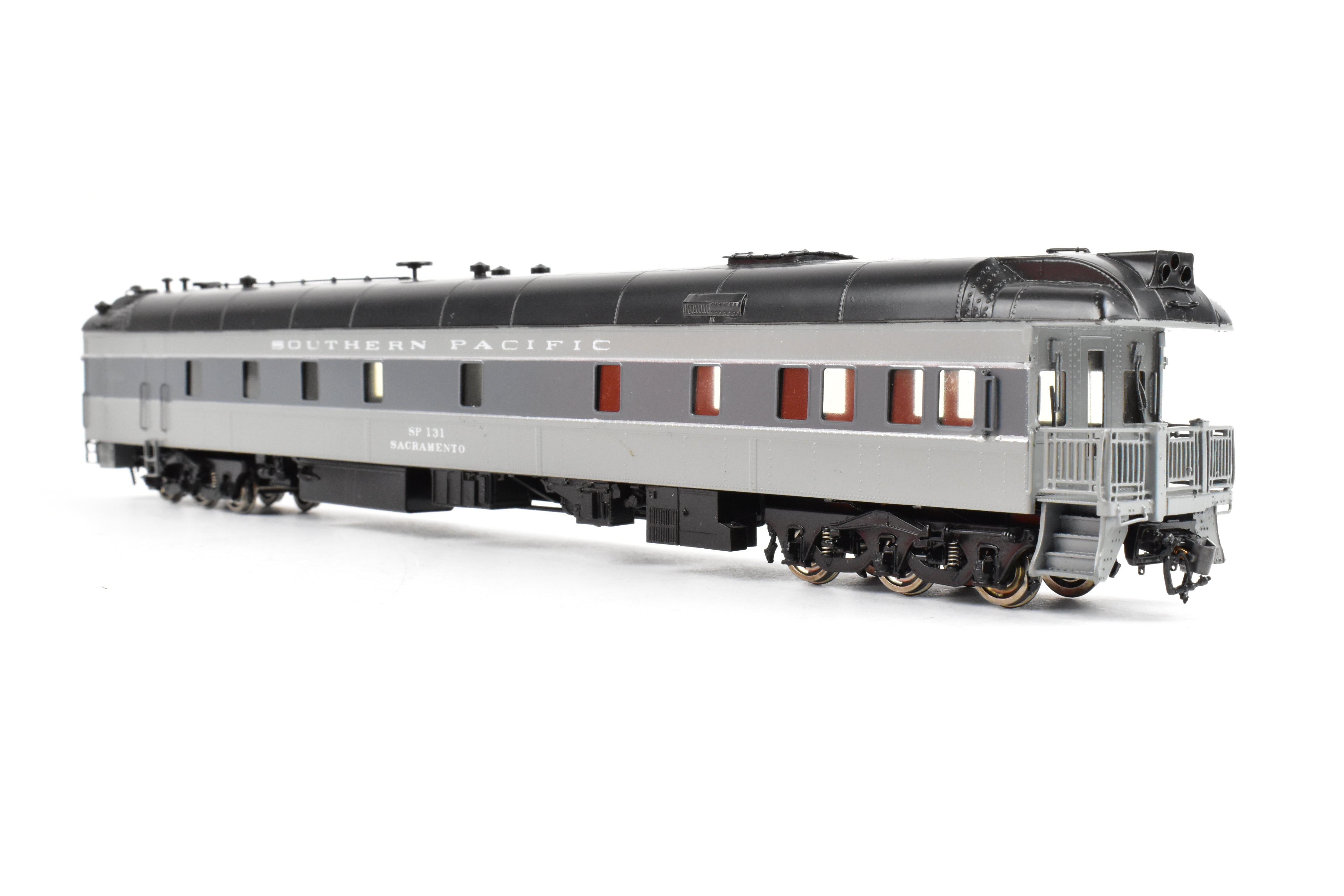 HO Brass Precision Scale Co. Southern Pacific Sacramento Business Car in Factory Two-Tone Gray
