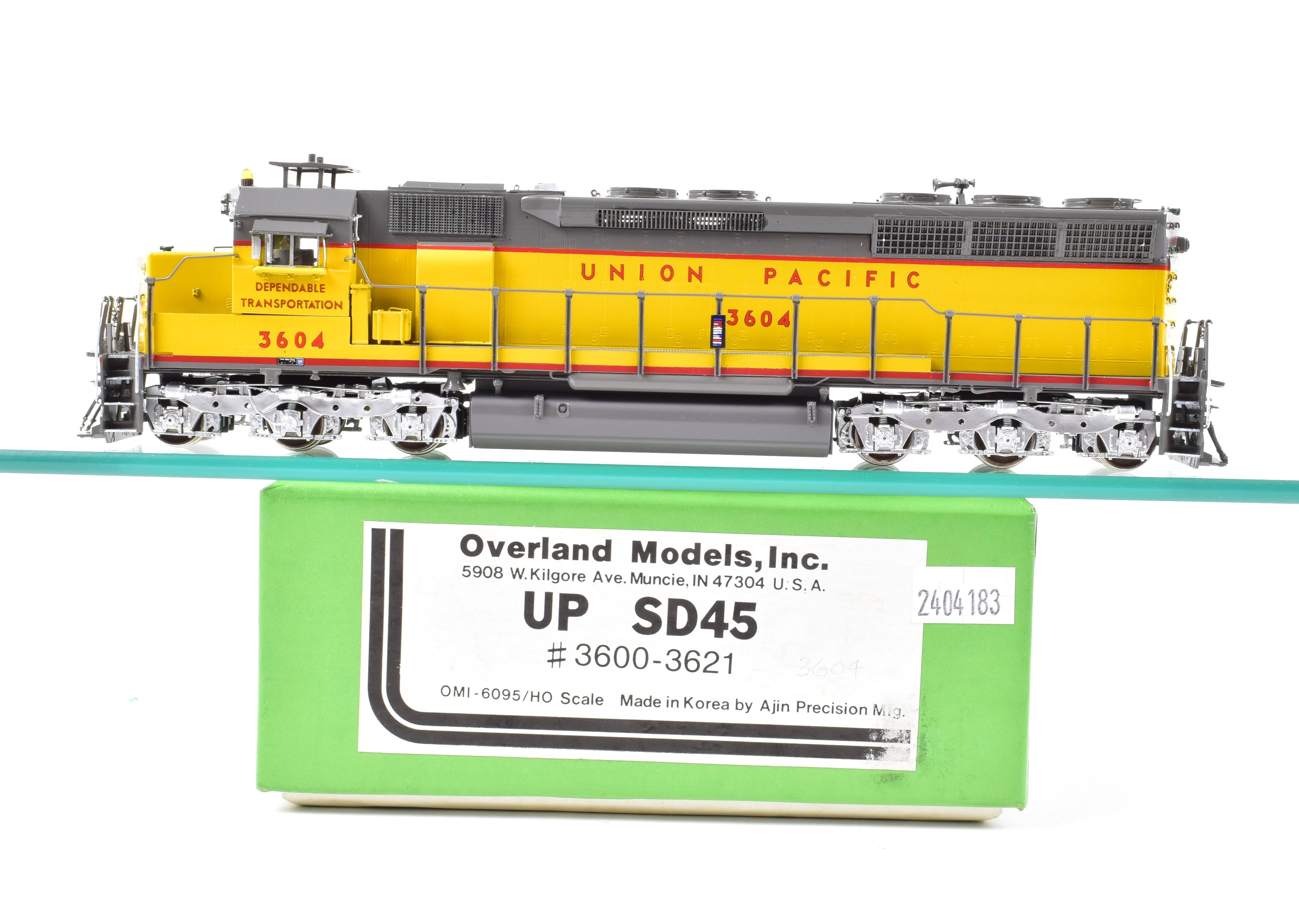 HO Scale Brass Union Pacific EMD SD45 Model Train Pro - Painted No. 3604 by Overland Models, Inc.